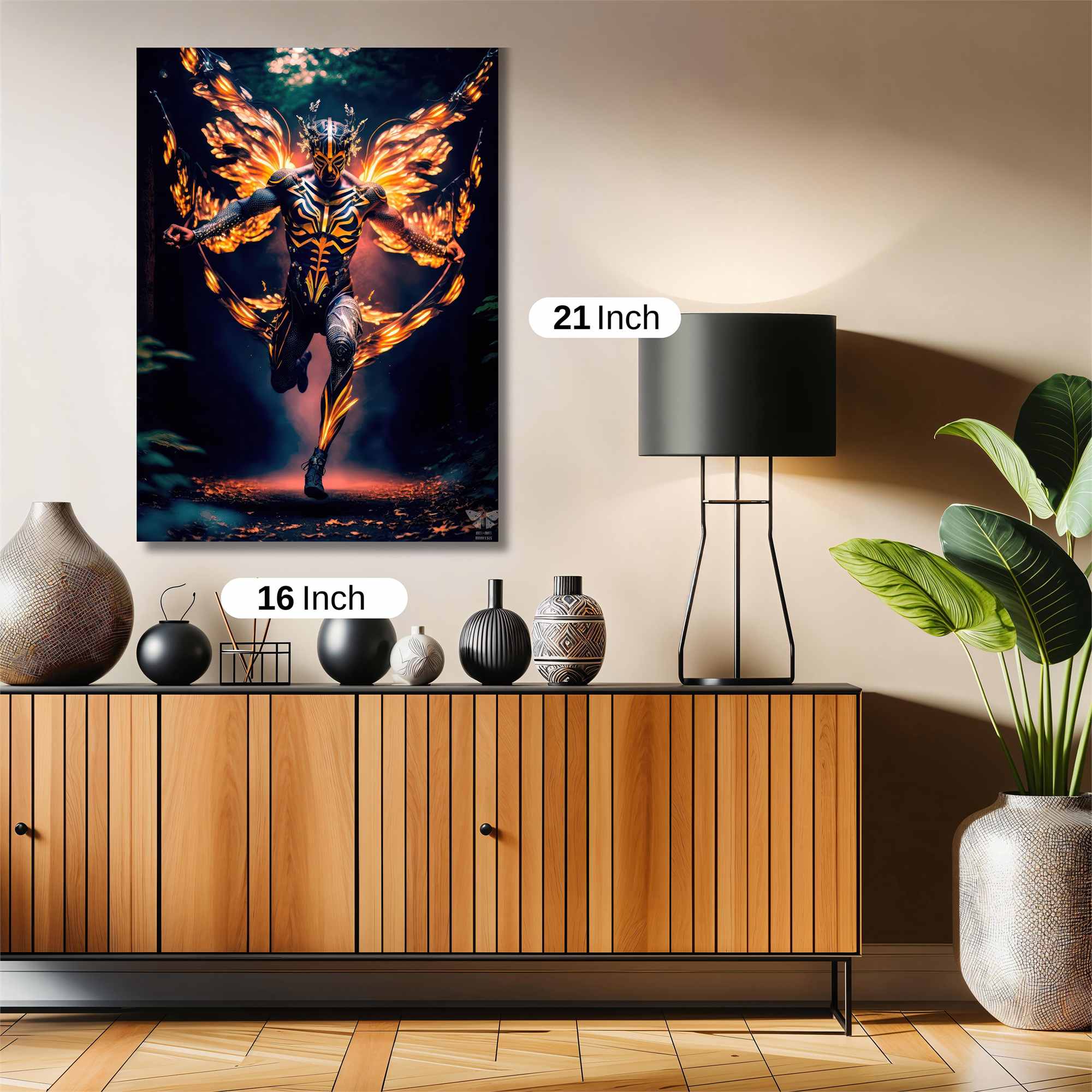 Flame Warrior Safe Wall Magnetic / M