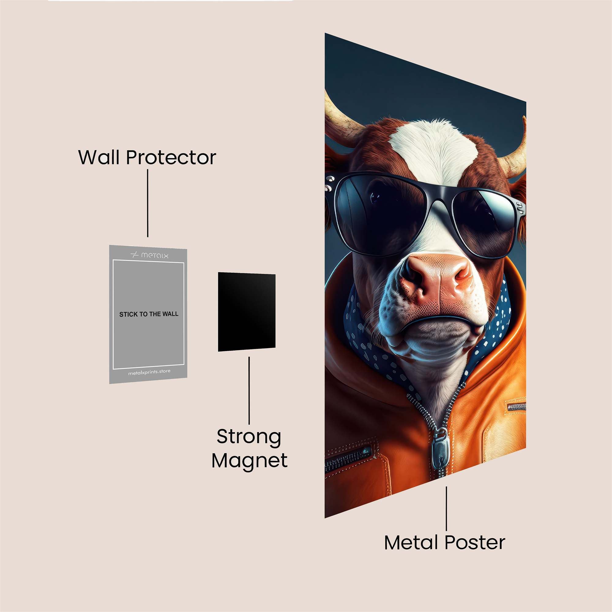 Bovine Rebel Safe Wall Magnetic / M