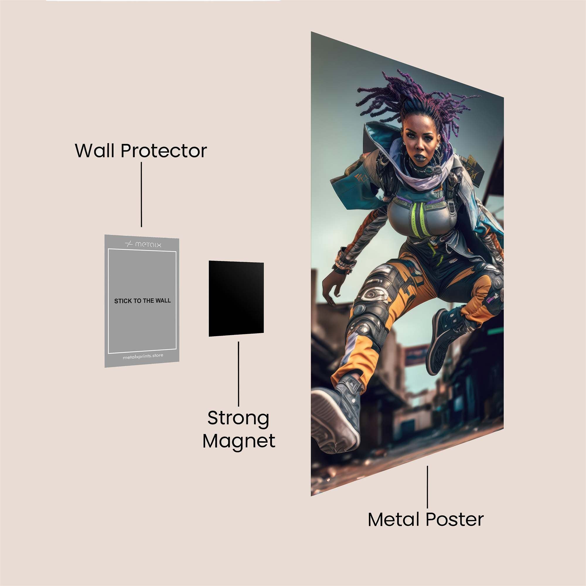 Cyberpunk Rebel Safe Wall Magnetic / M