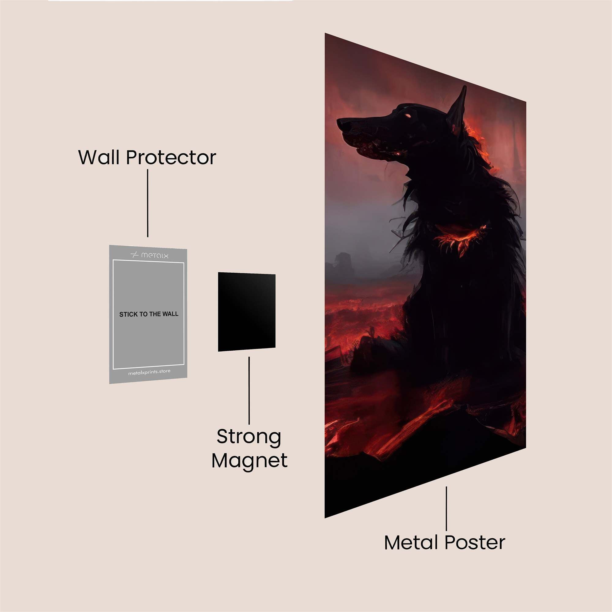 Hellhound Torment Safe Wall Magnetic / M