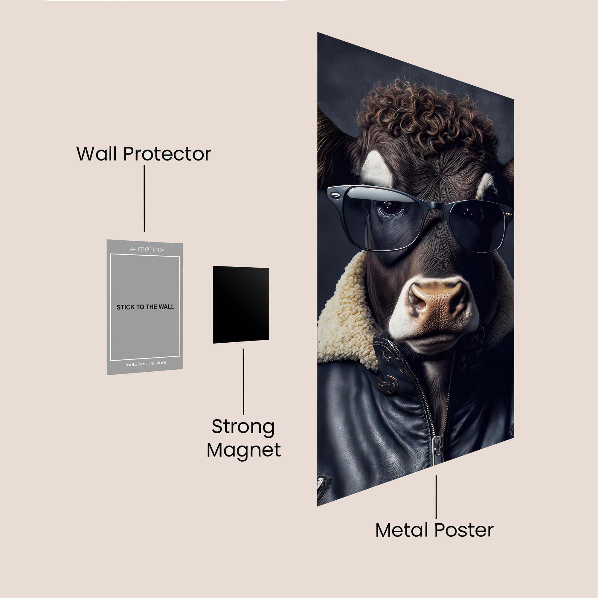 Cow Swagger Safe Wall Magnetic / M