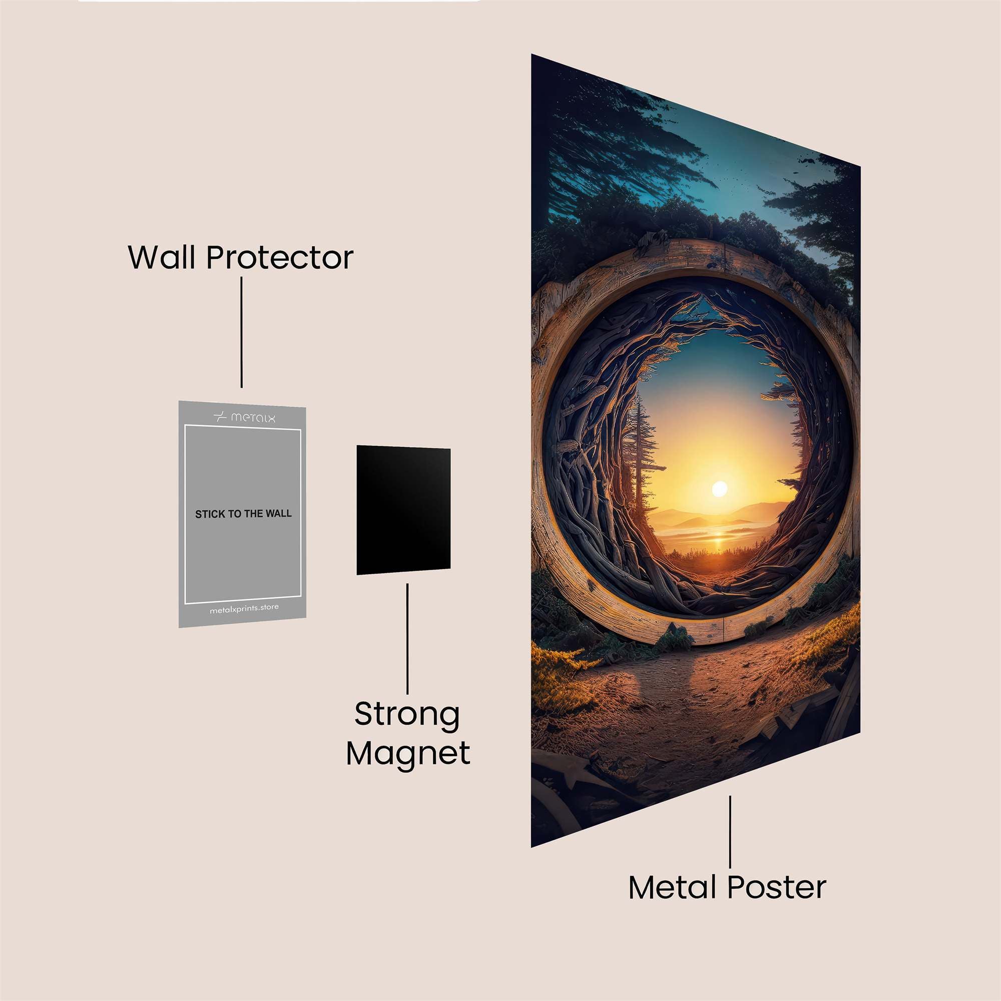 Sunset Portal Safe Wall Magnetic / M
