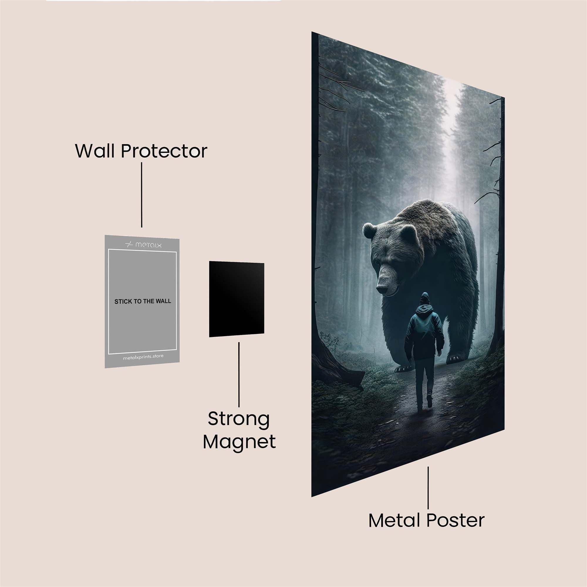 Bear Enigma Safe Wall Magnetic / M