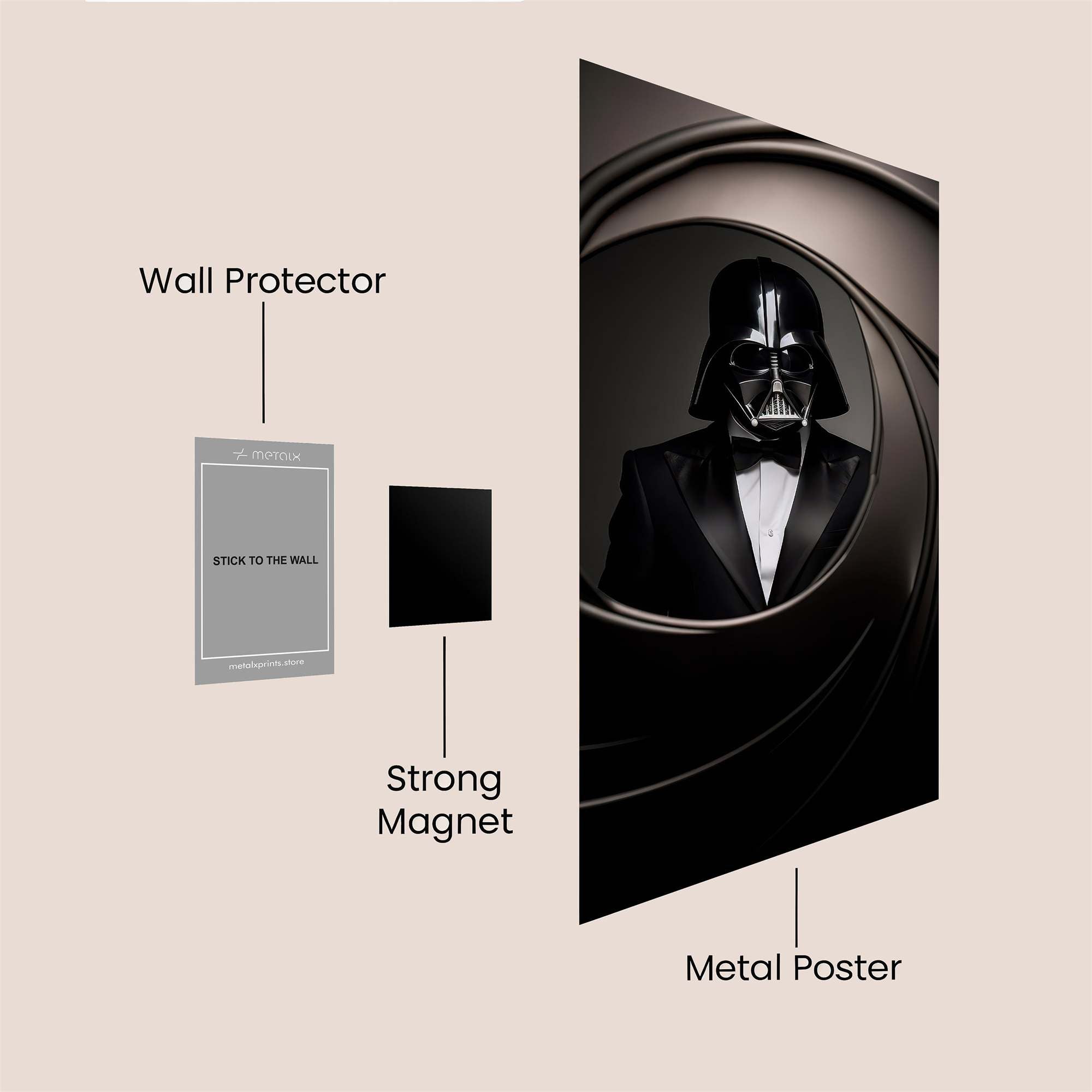 Vader Elegant Safe Wall Magnetic / M