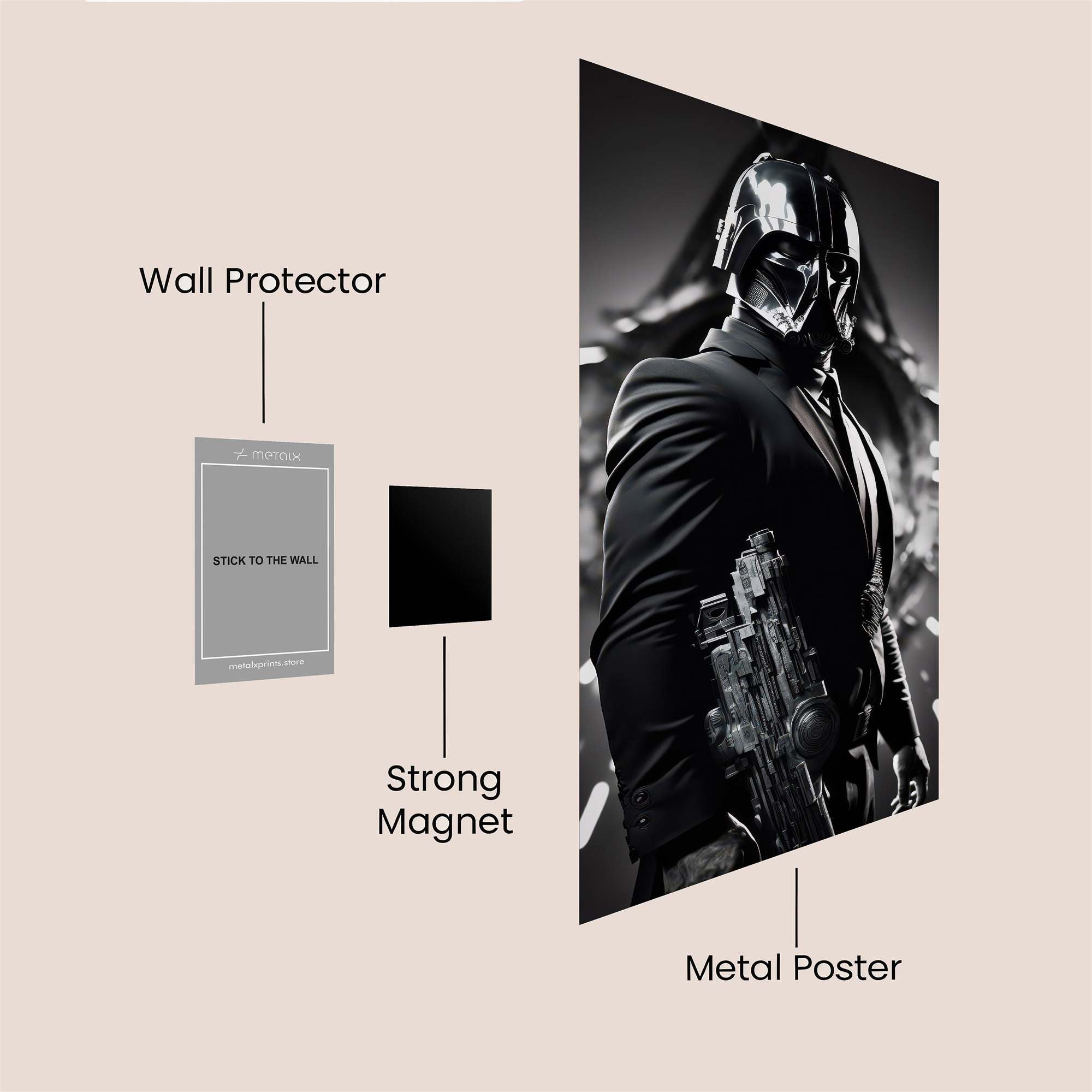 Vader Elegant Safe Wall Magnetic / M
