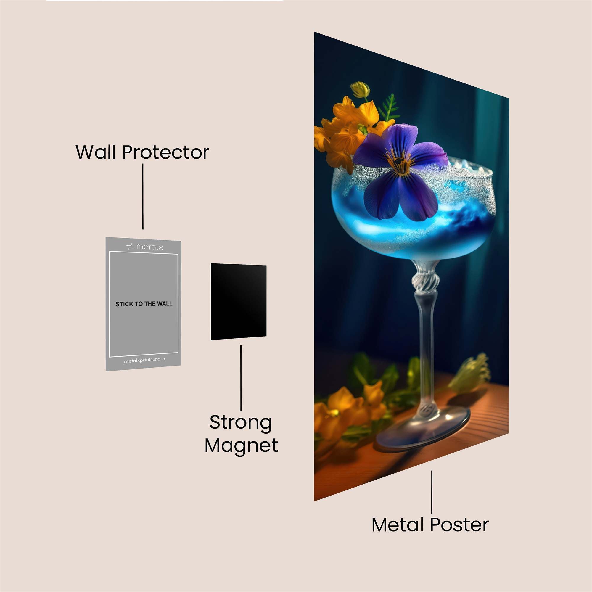 Violet Serenity Safe Wall Magnetic / M