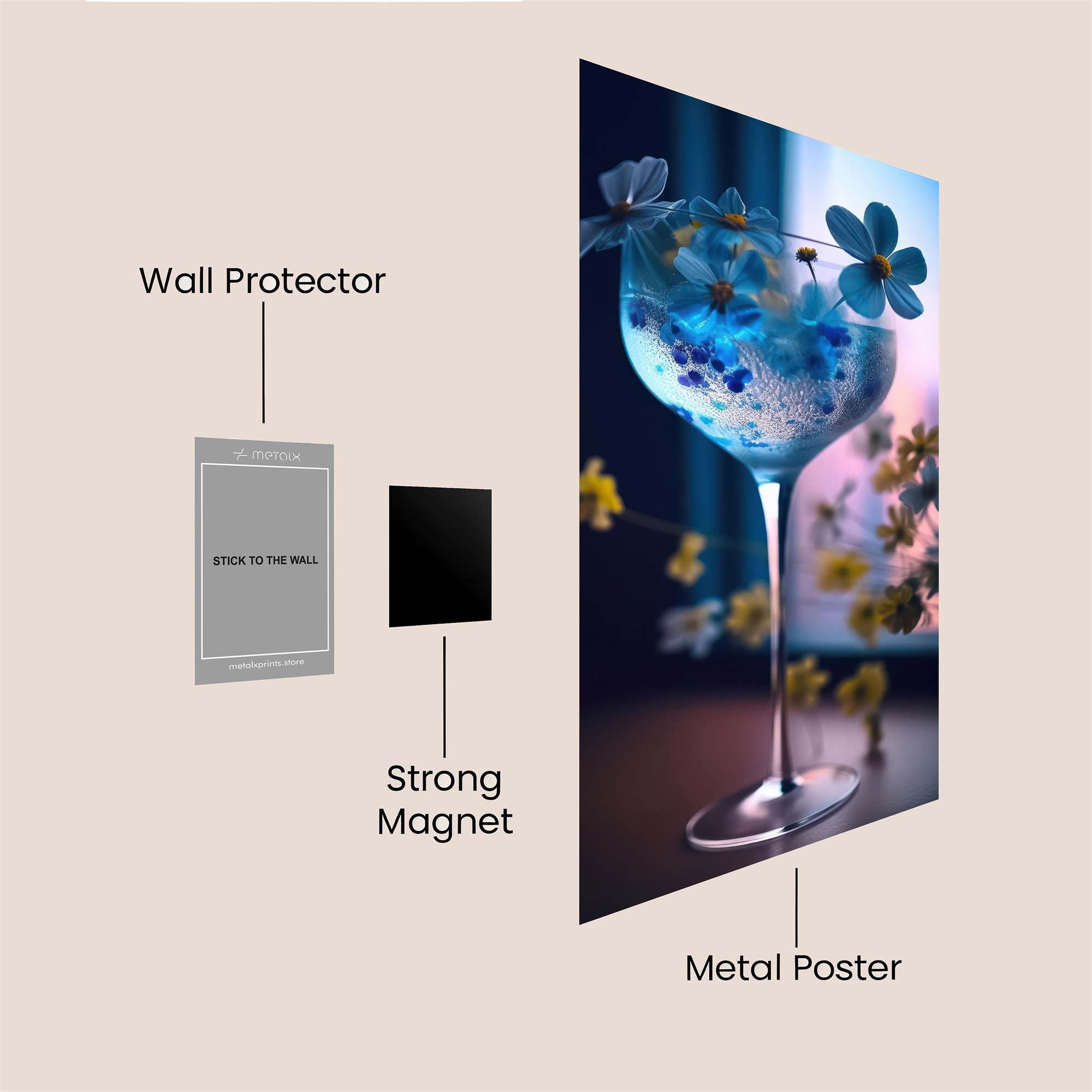 Floral Elegance Safe Wall Magnetic / M