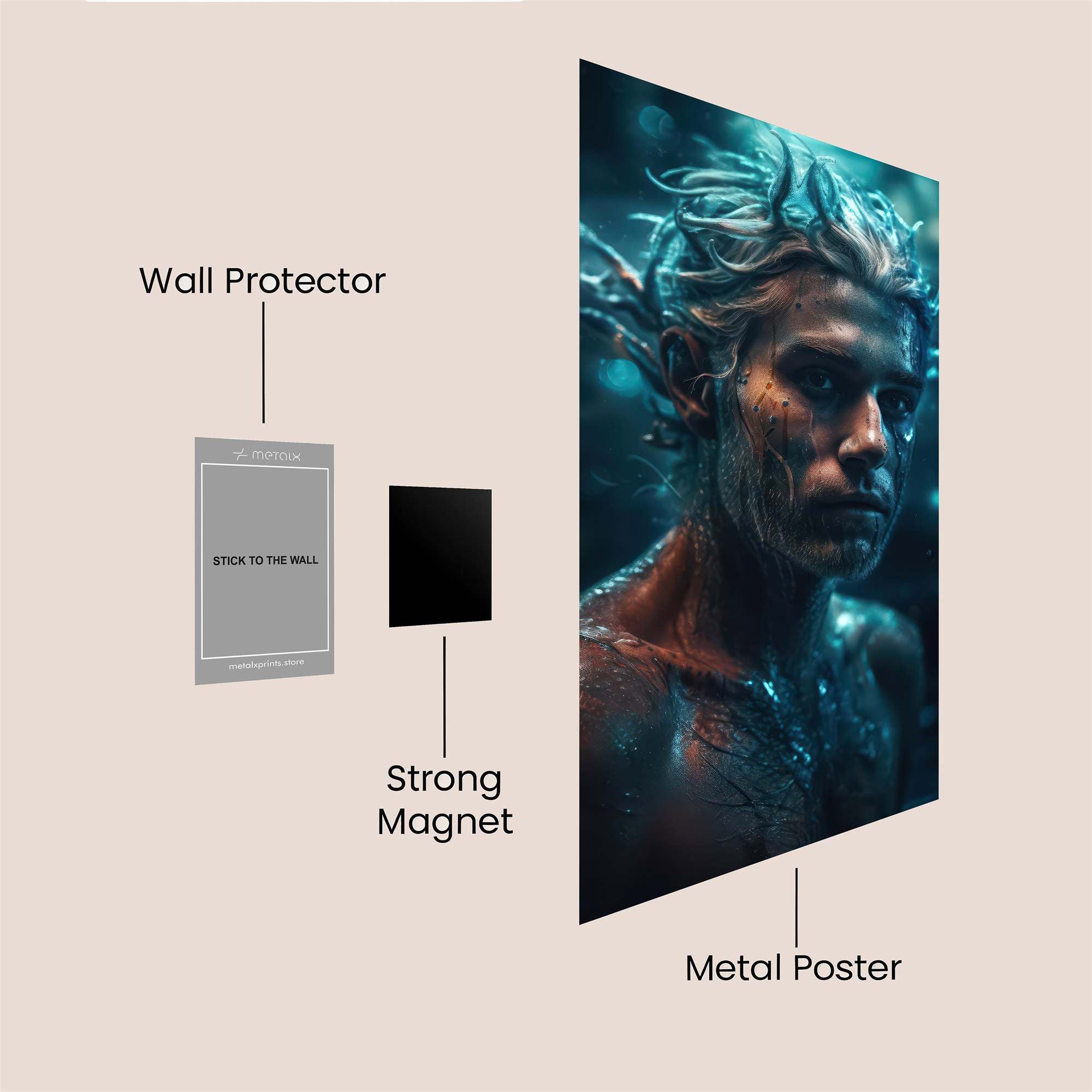 Merfolk Melancholy Safe Wall Magnetic / M