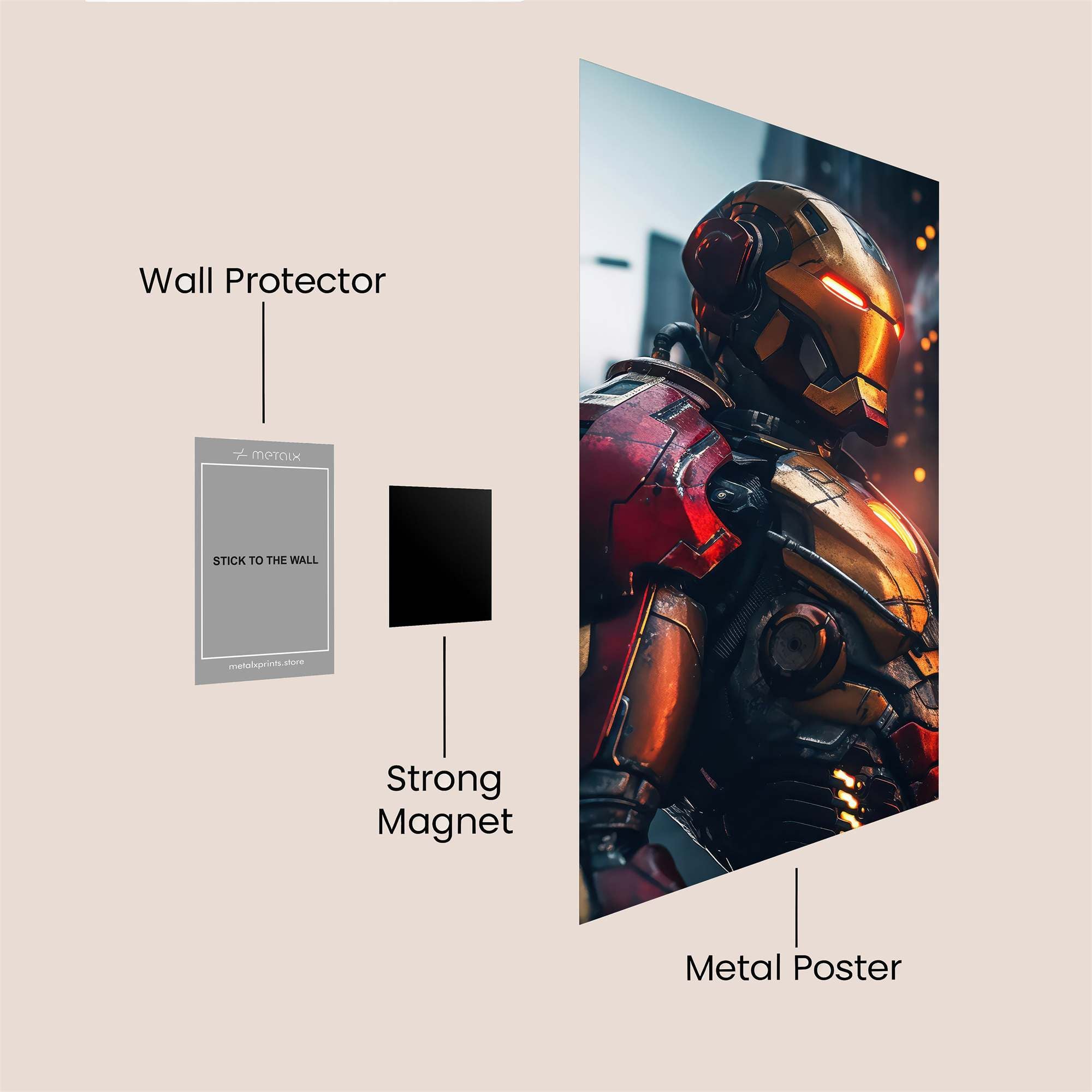 Iron Resolute Safe Wall Magnetic / M