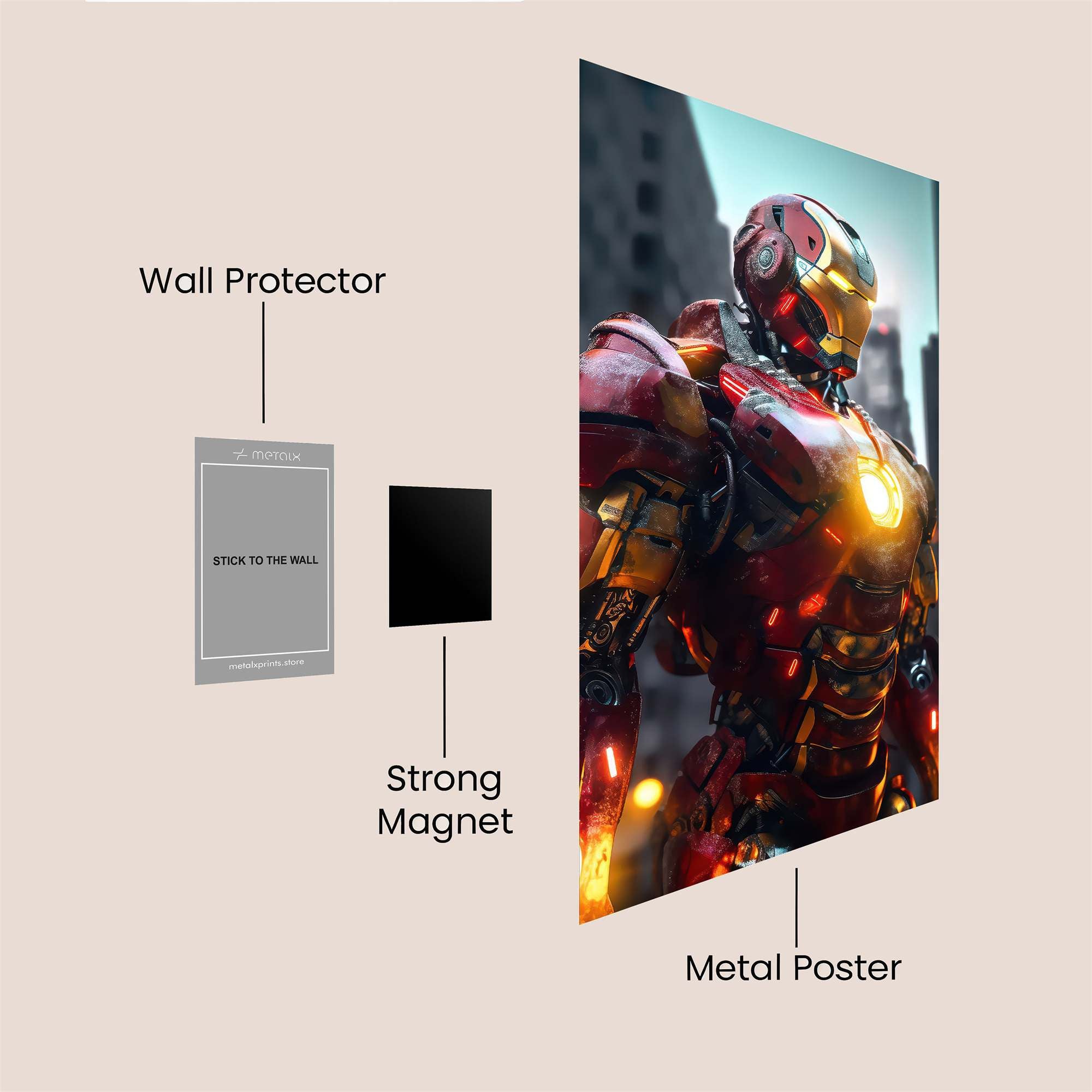 Iron Radiant Safe Wall Magnetic / M