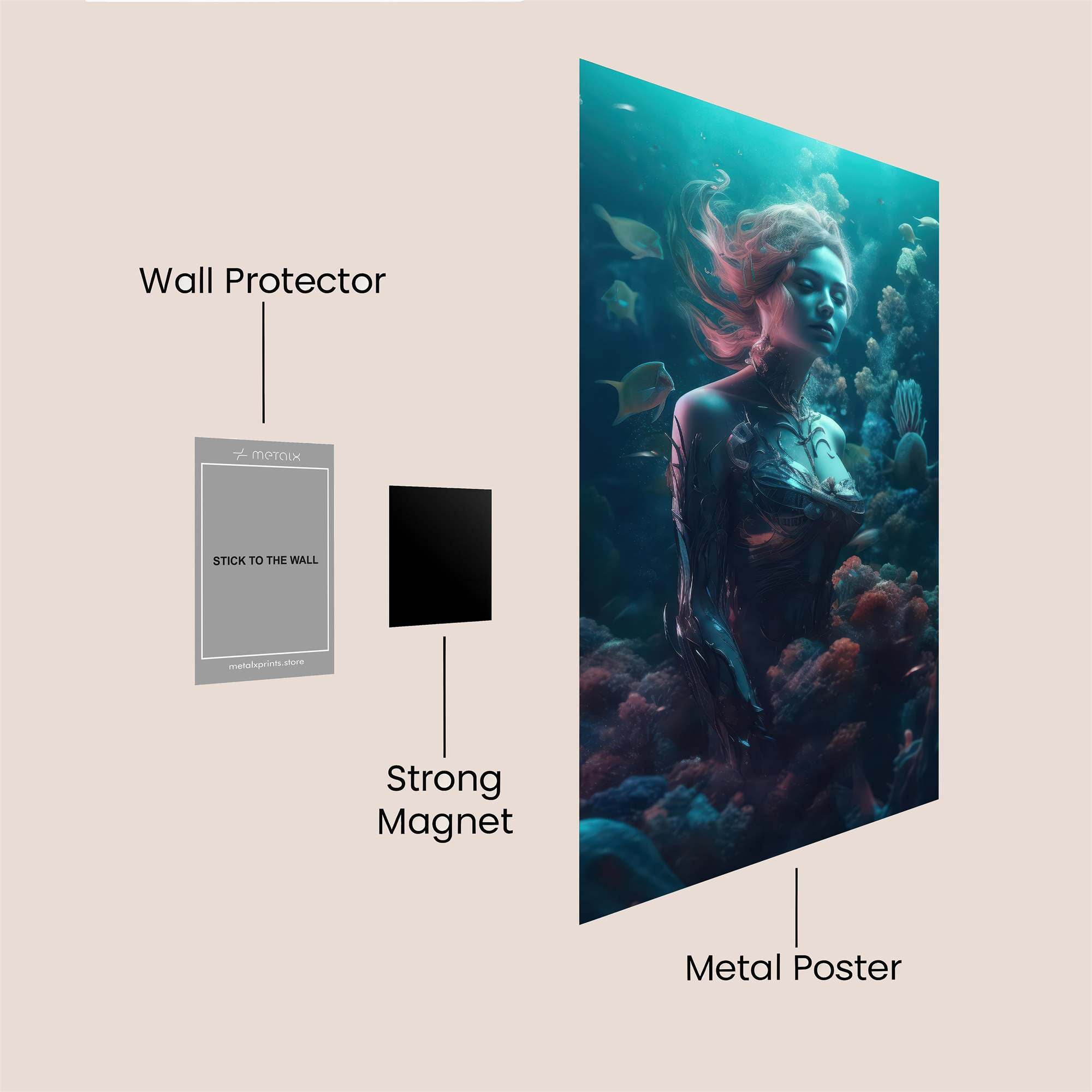 Mermaid Enigma Safe Wall Magnetic / M
