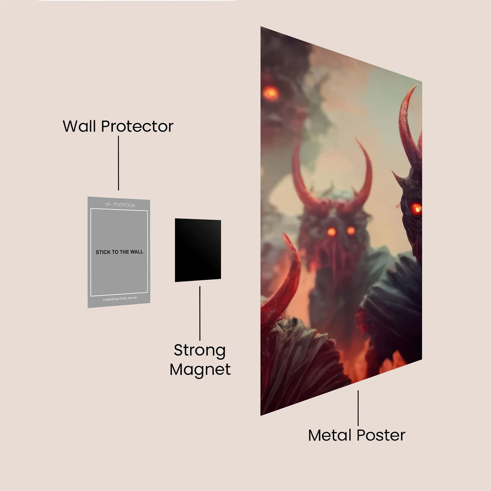 Demons Unveiled Safe Wall Magnetic / M