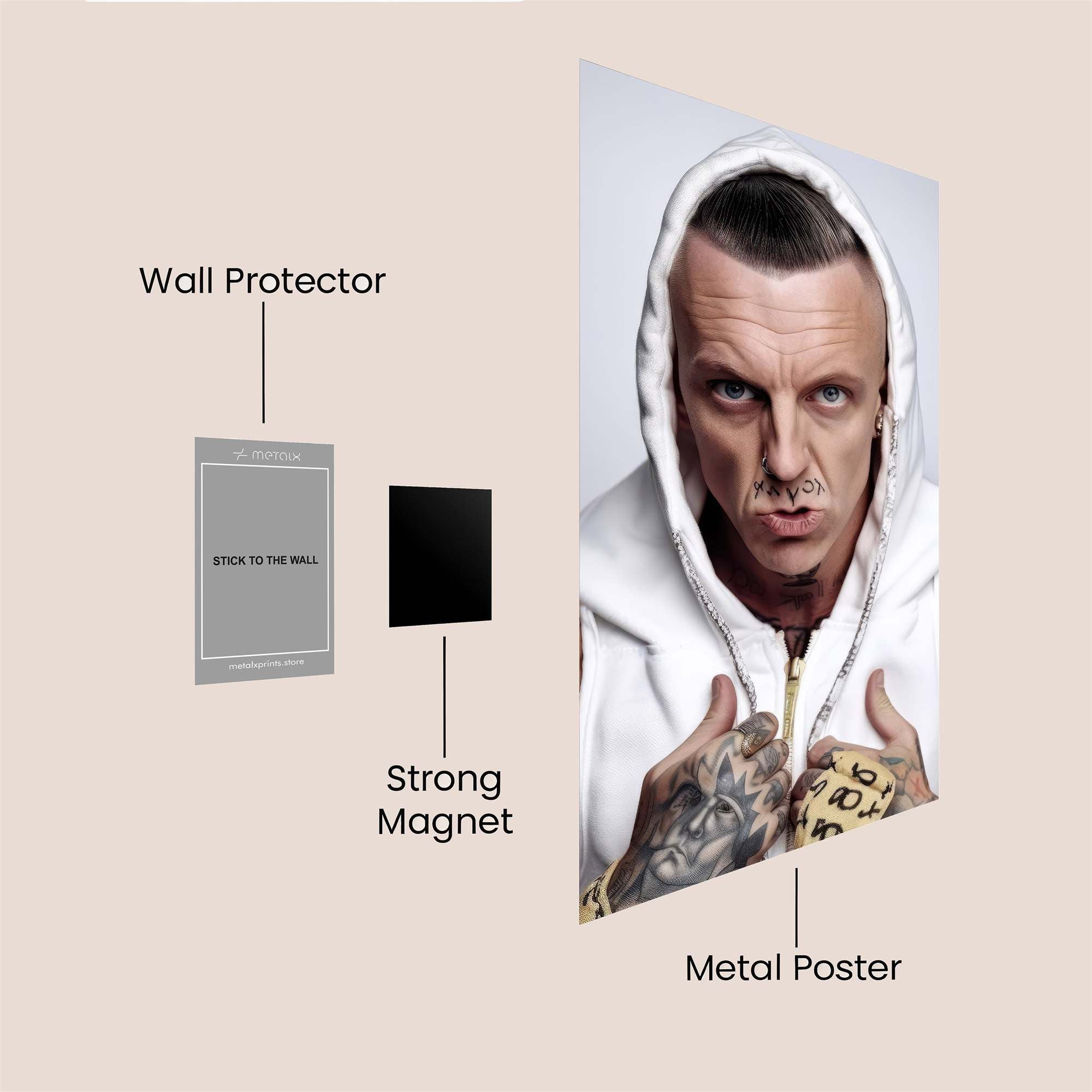 Tattoo Rebel Safe Wall Magnetic / M