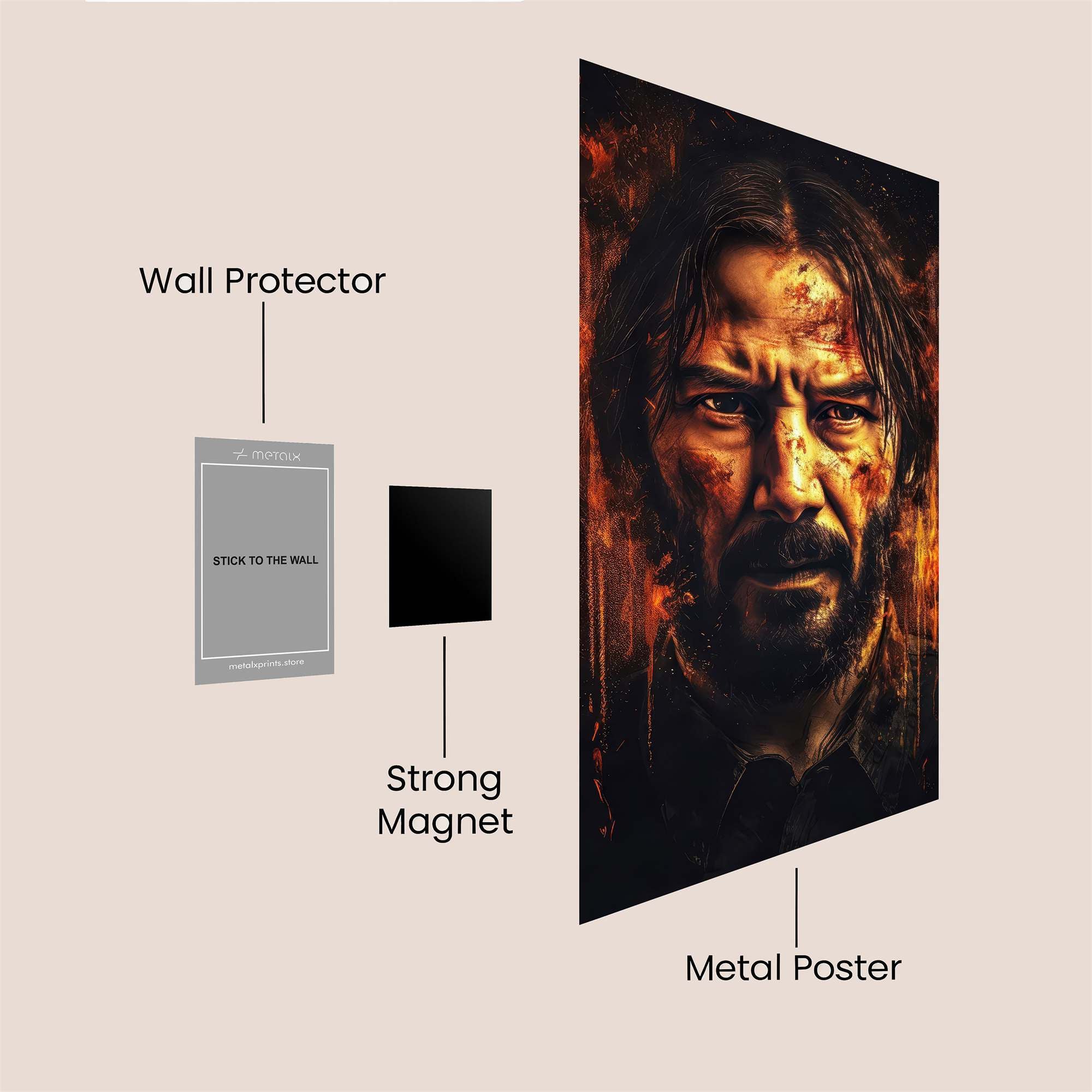 Keanu Inferno Safe Wall Magnetic / M
