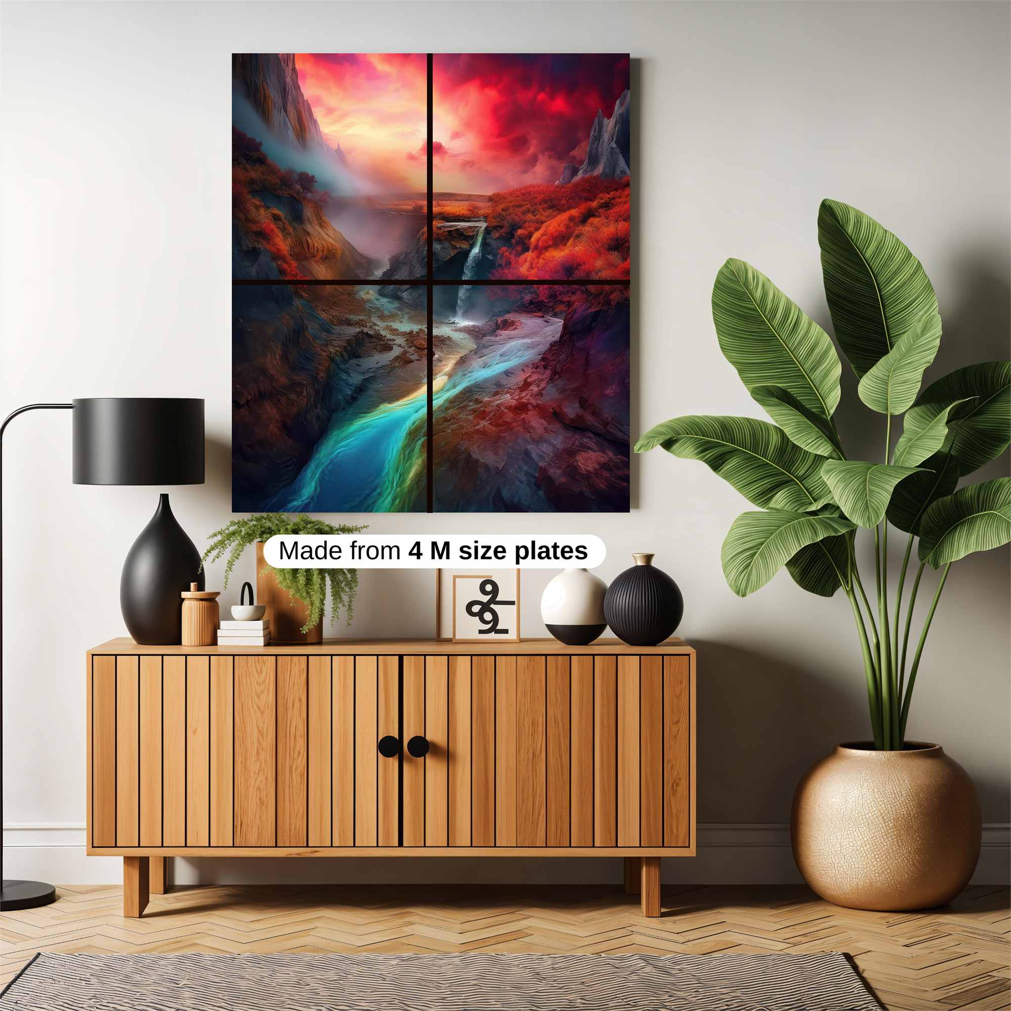 Crimson Serenity Safe Wall Magnetic / M