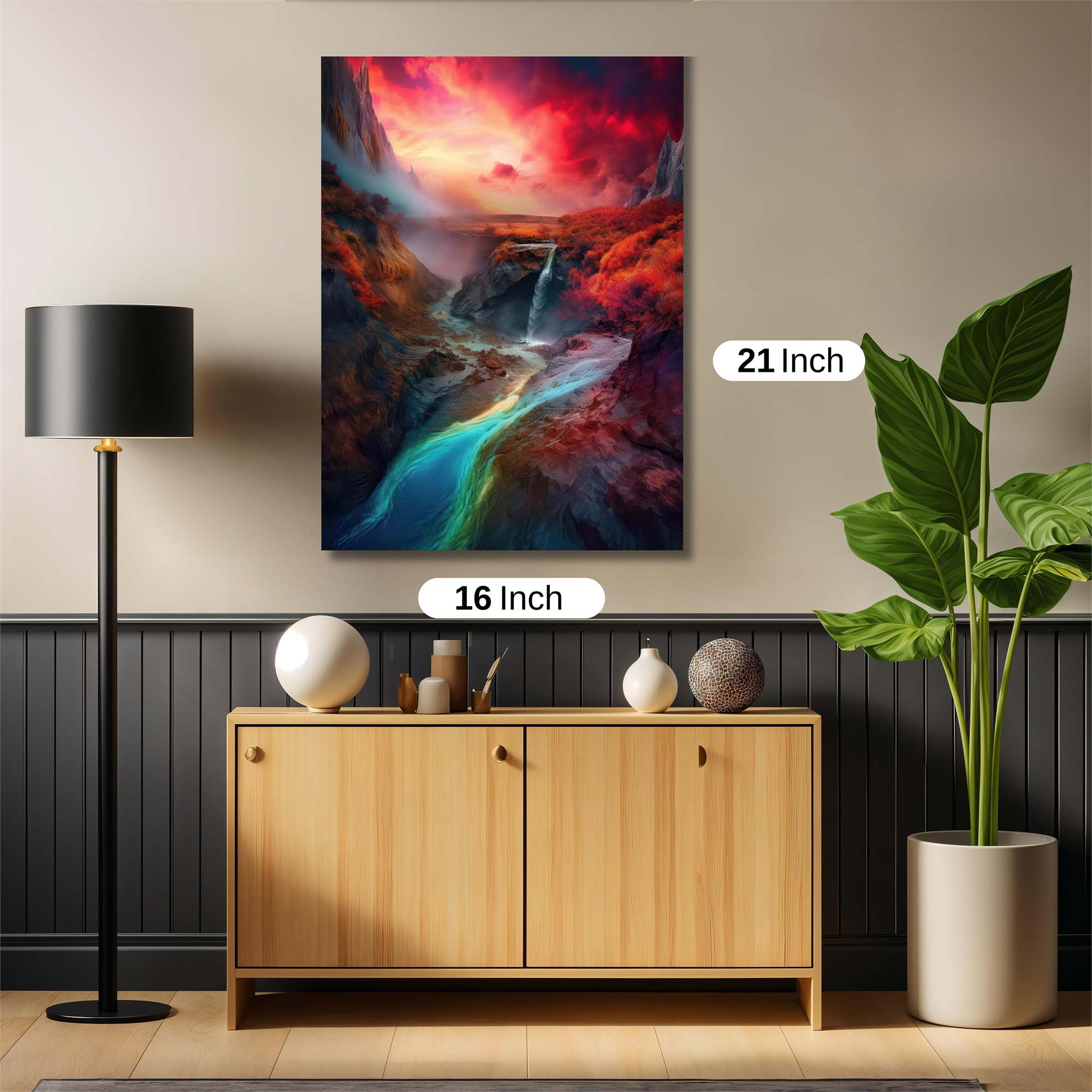 Crimson Serenity Safe Wall Magnetic / M