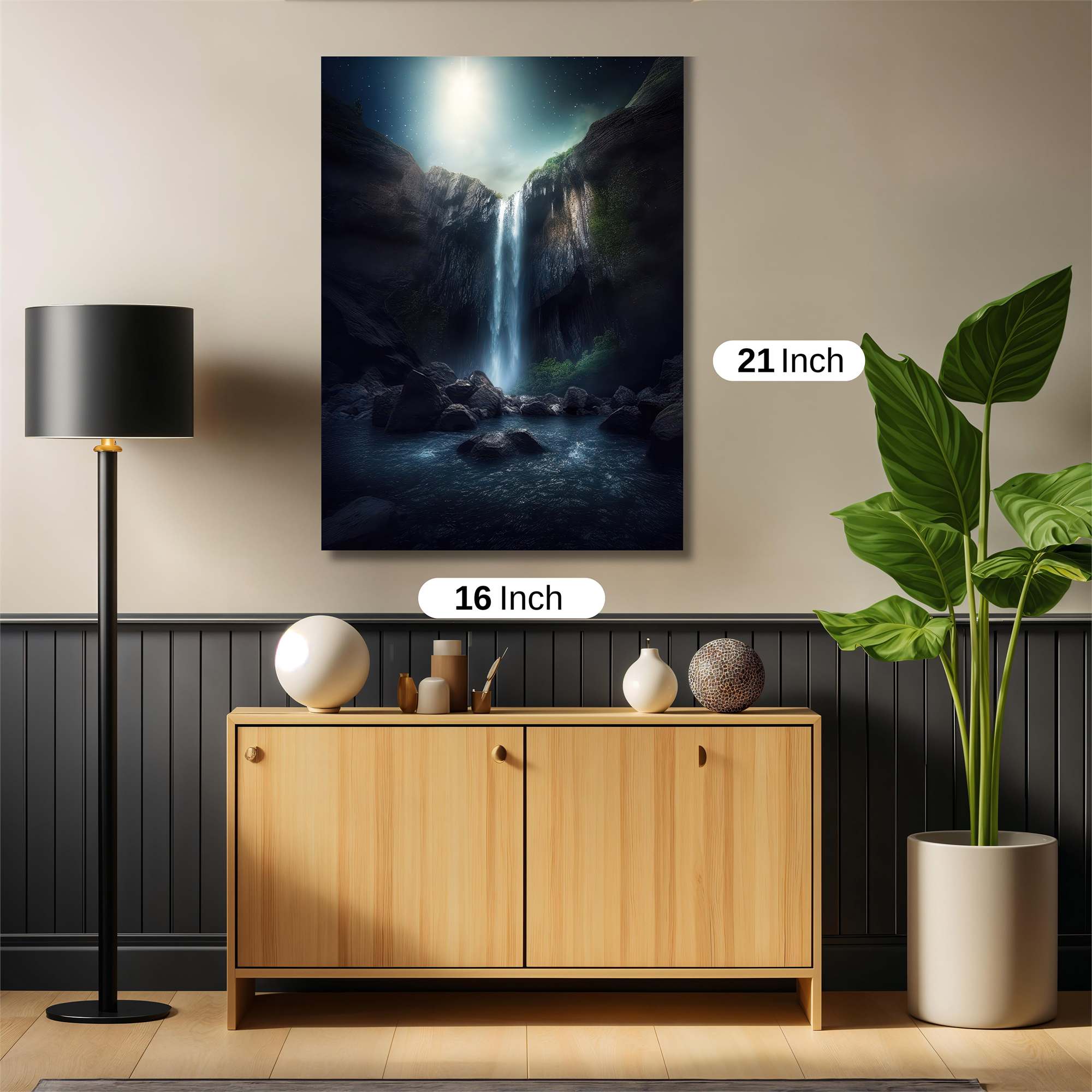 Moonlit Cascade Safe Wall Magnetic / M