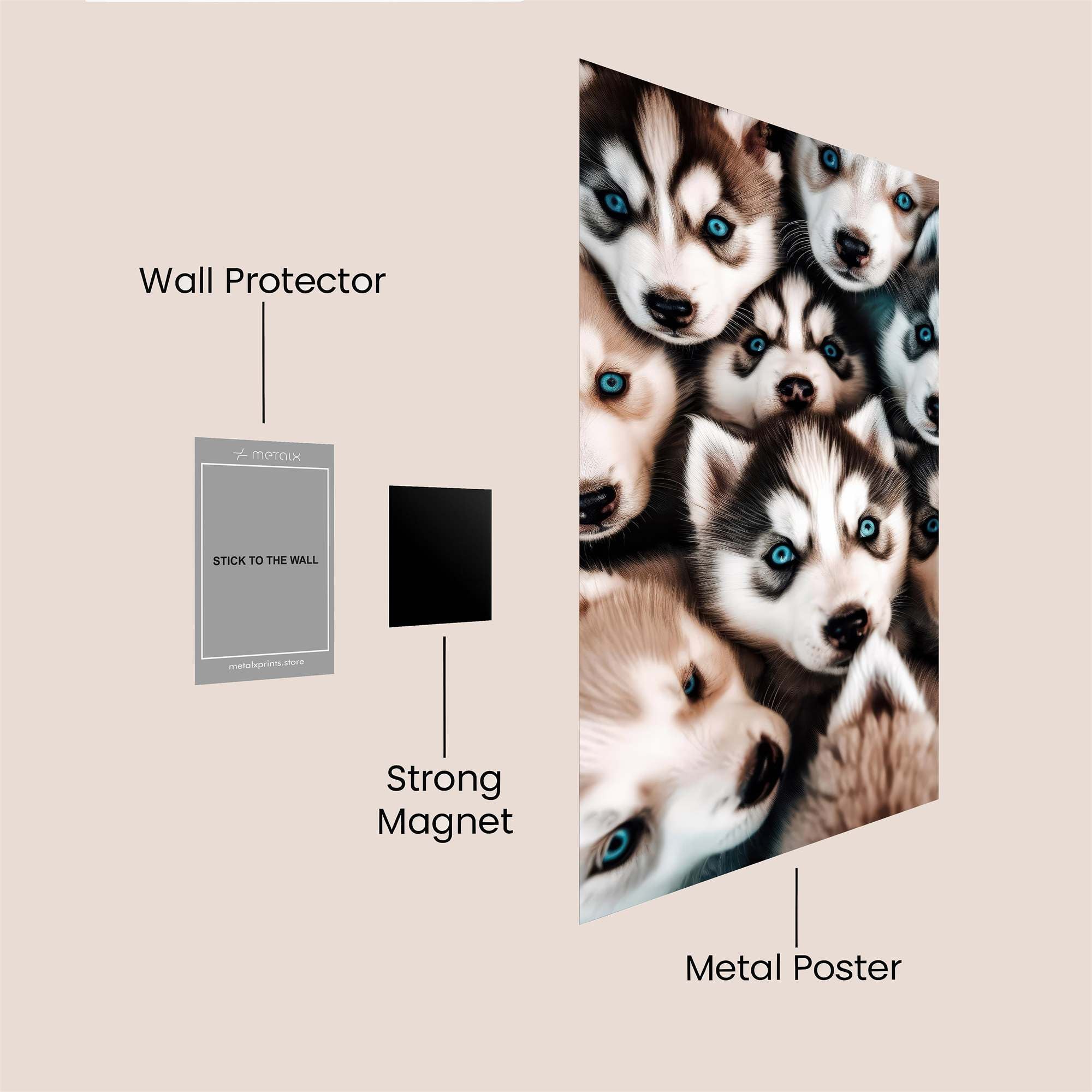 Husky Harmony Safe Wall Magnetic / M