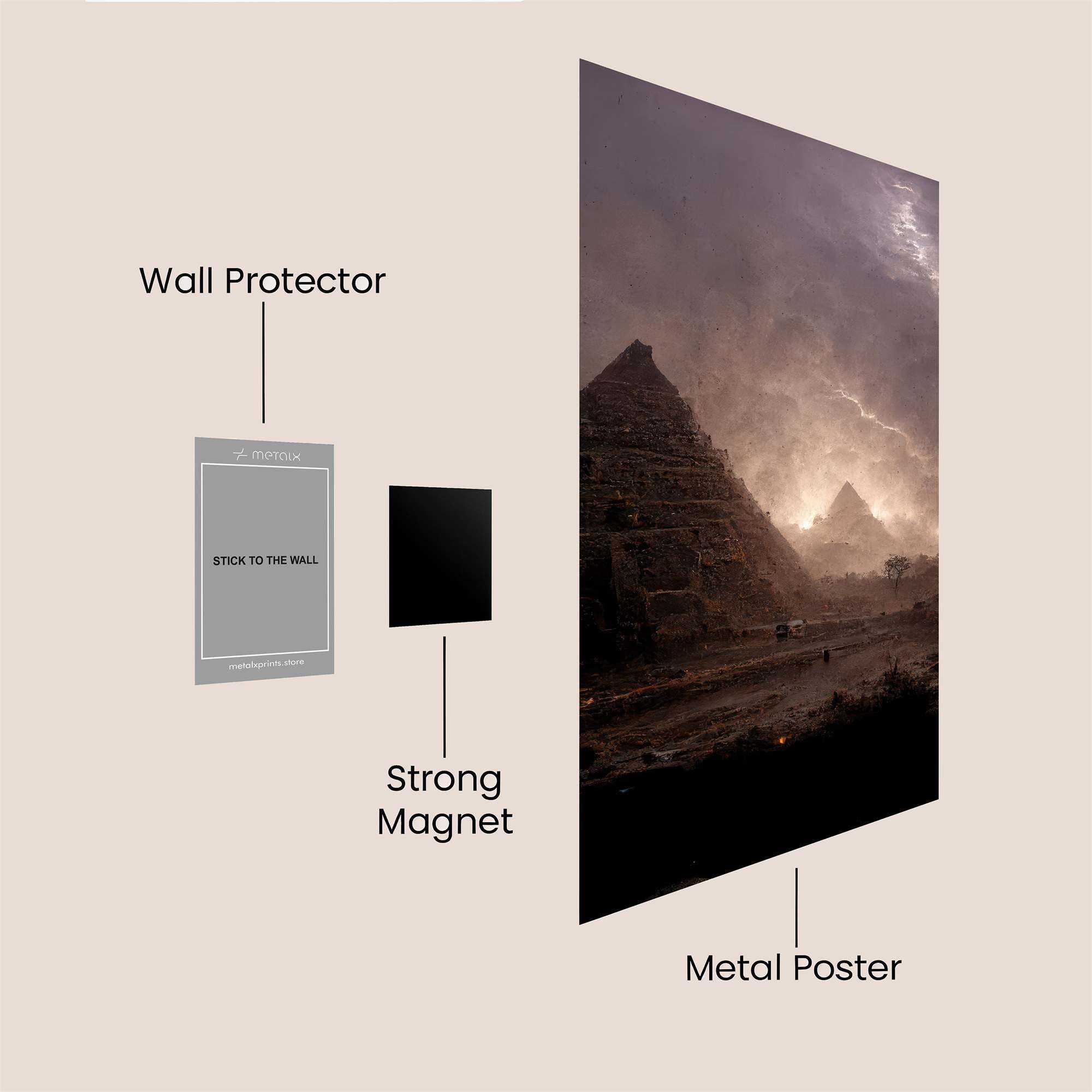Pyramids Tempestuous Safe Wall Magnetic / M