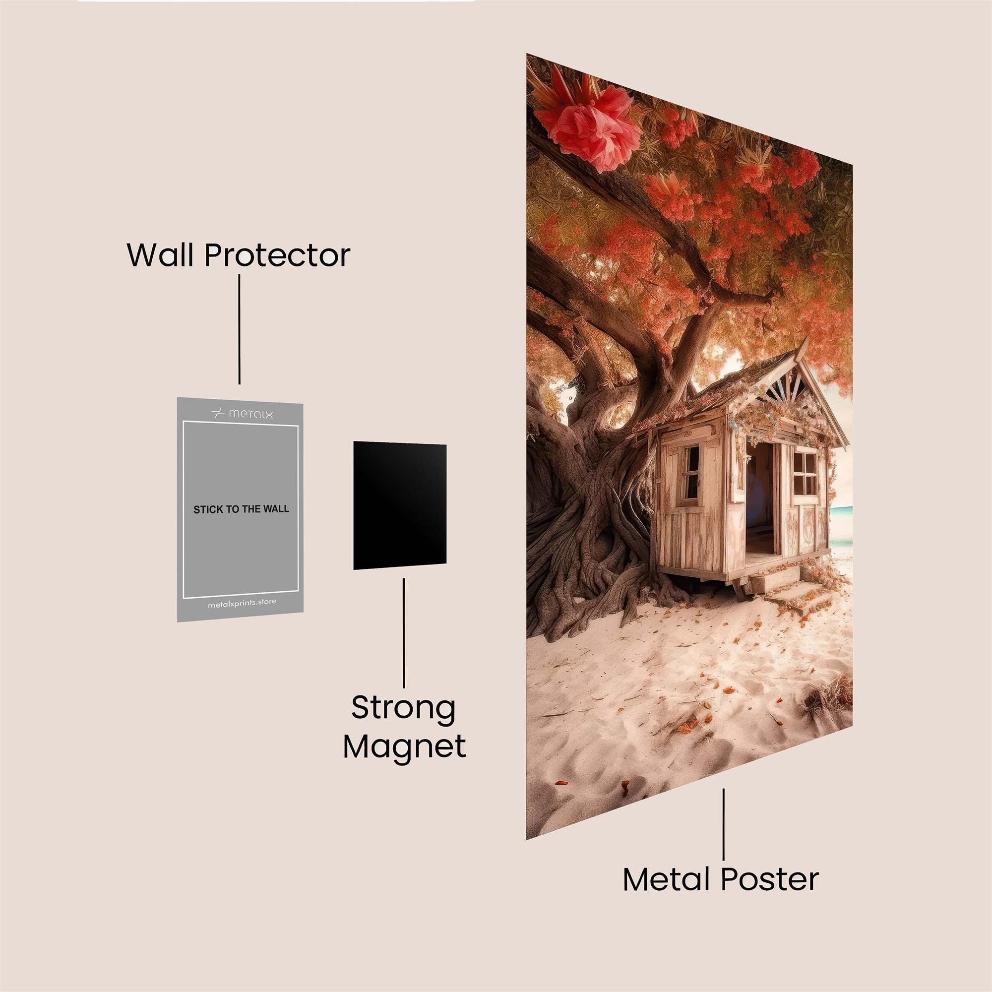 Treehouse Tranquility Safe Wall Magnetic / M