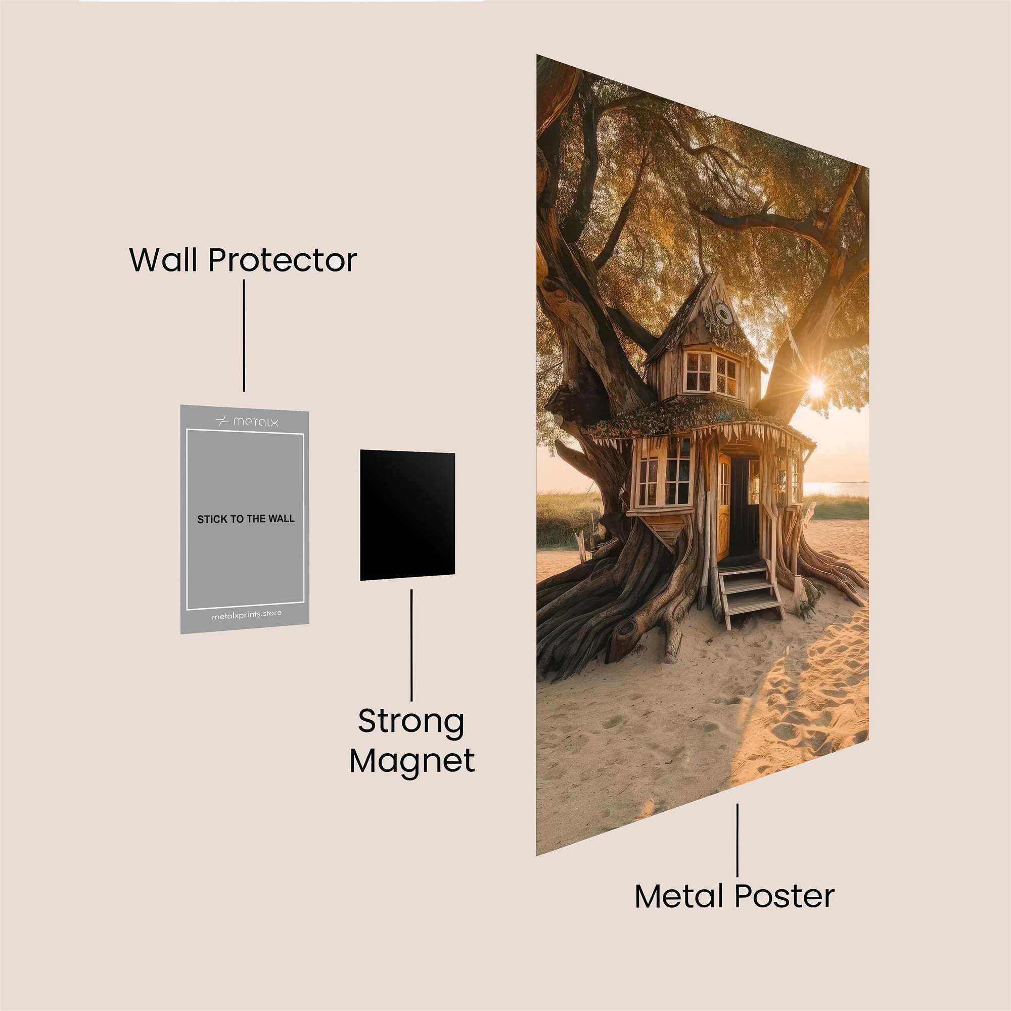 Treehouse Tranquility Safe Wall Magnetic / M