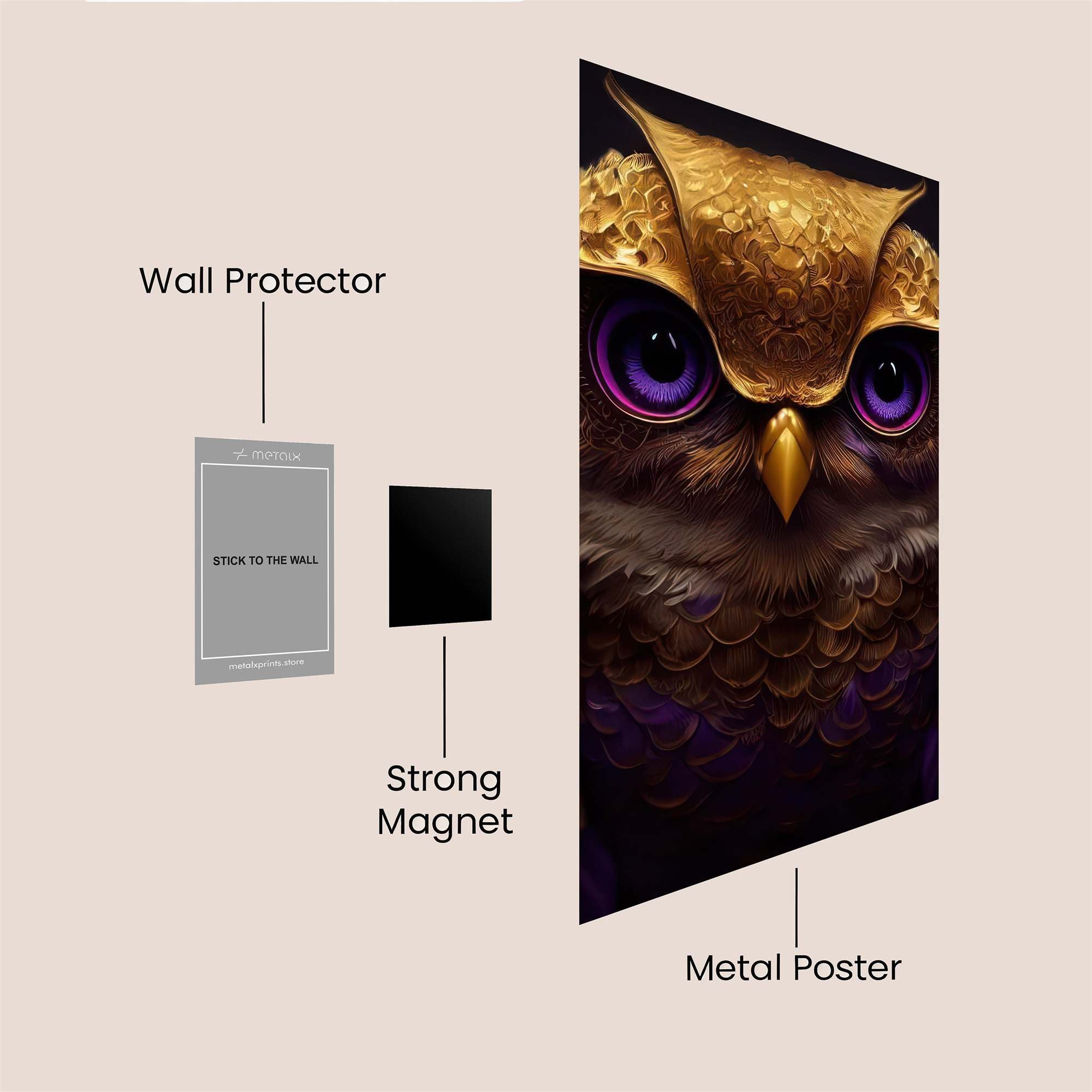 Owl Majesty Safe Wall Magnetic / M