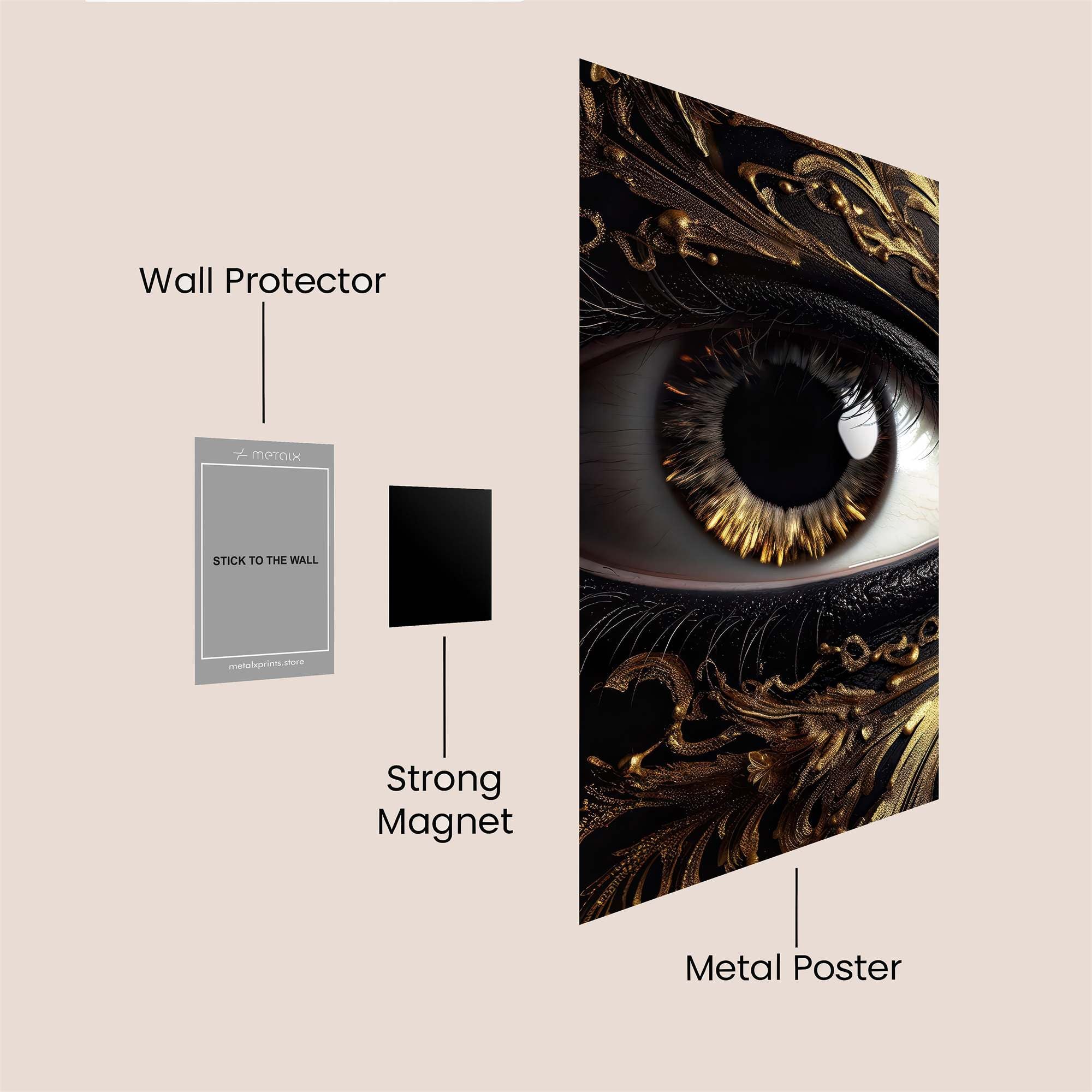 Gilded Gaze Safe Wall Magnetic / M