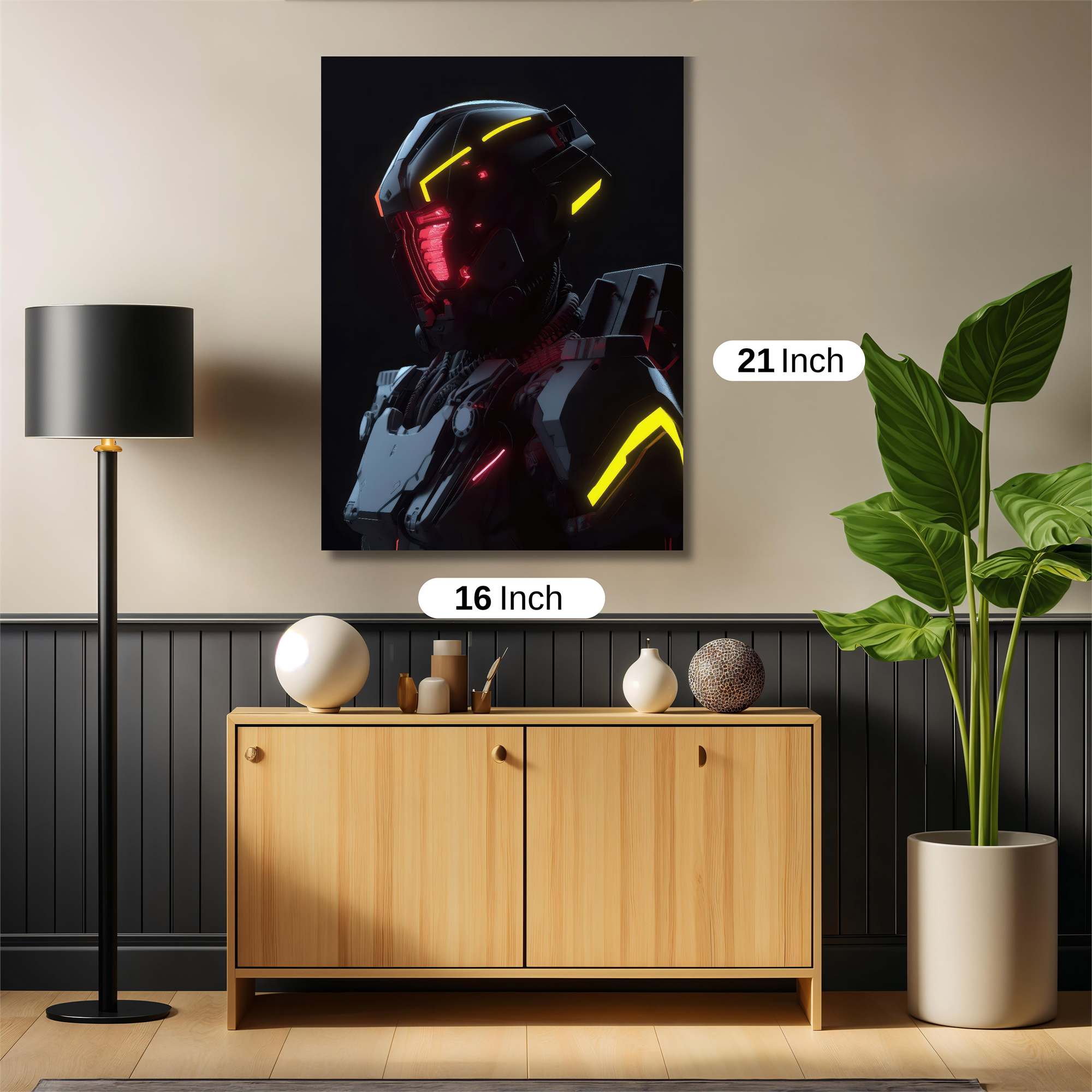 Neon Warrior Safe Wall Magnetic / M