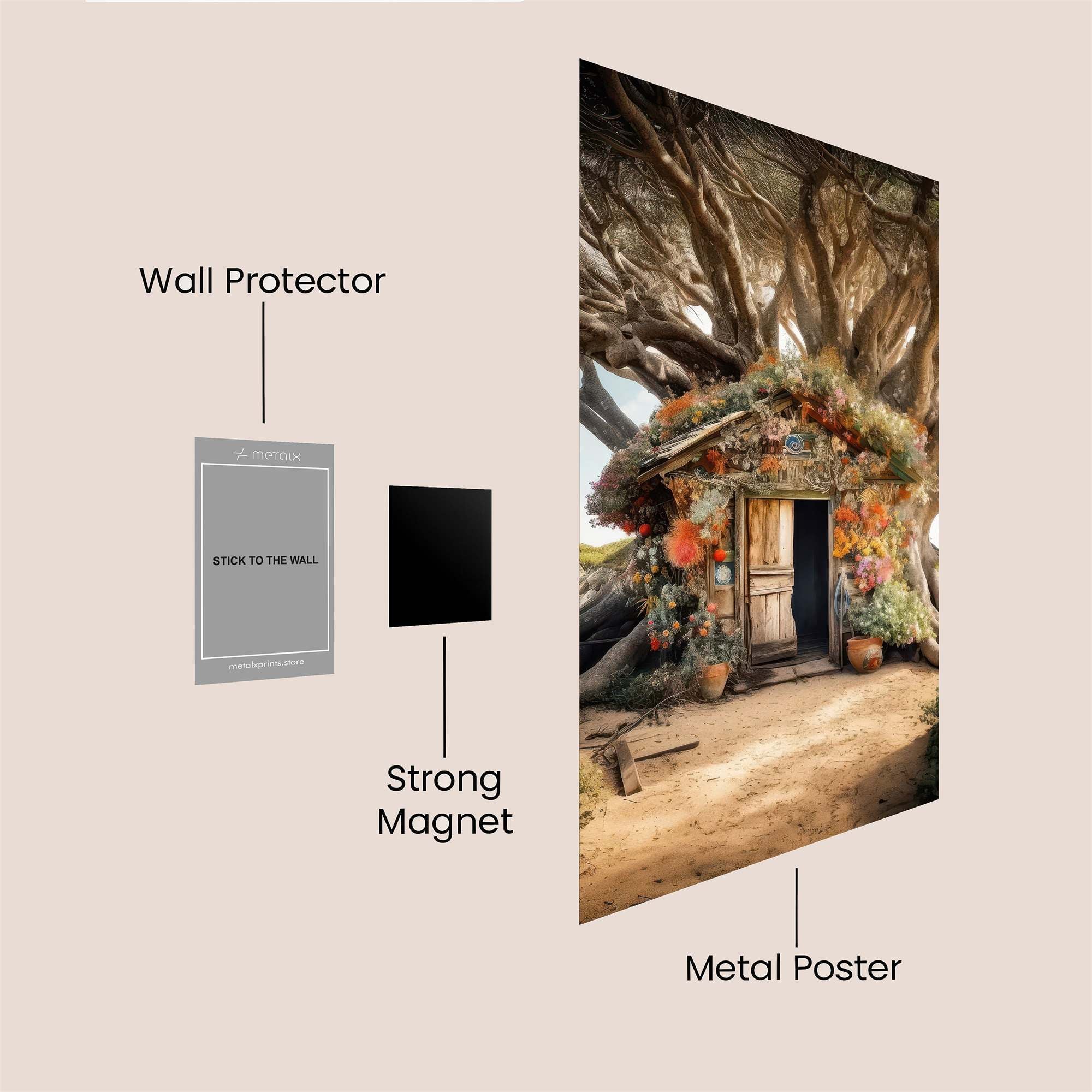 Treehouse Whimsy Safe Wall Magnetic / M