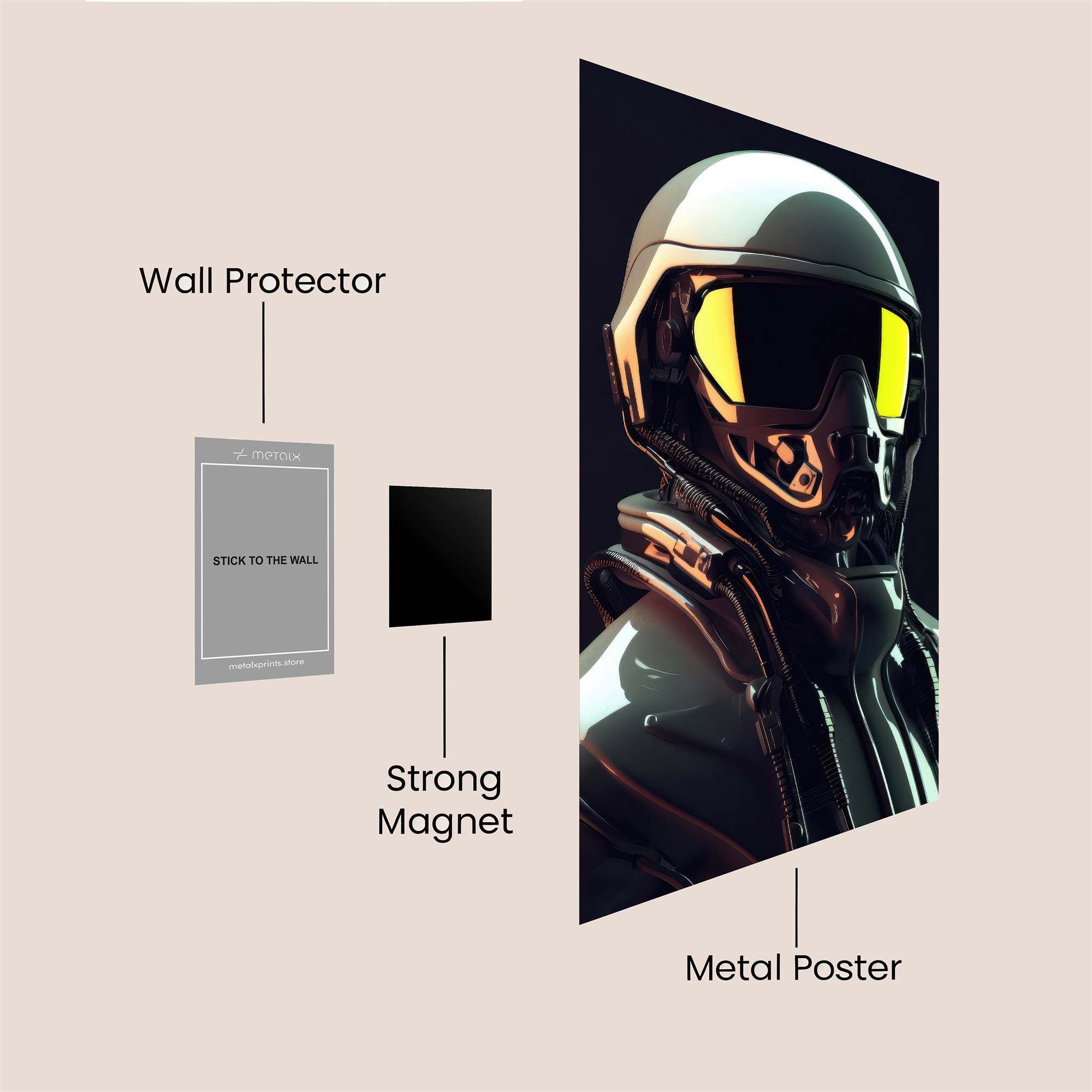 Helmeted Enigma Safe Wall Magnetic / M