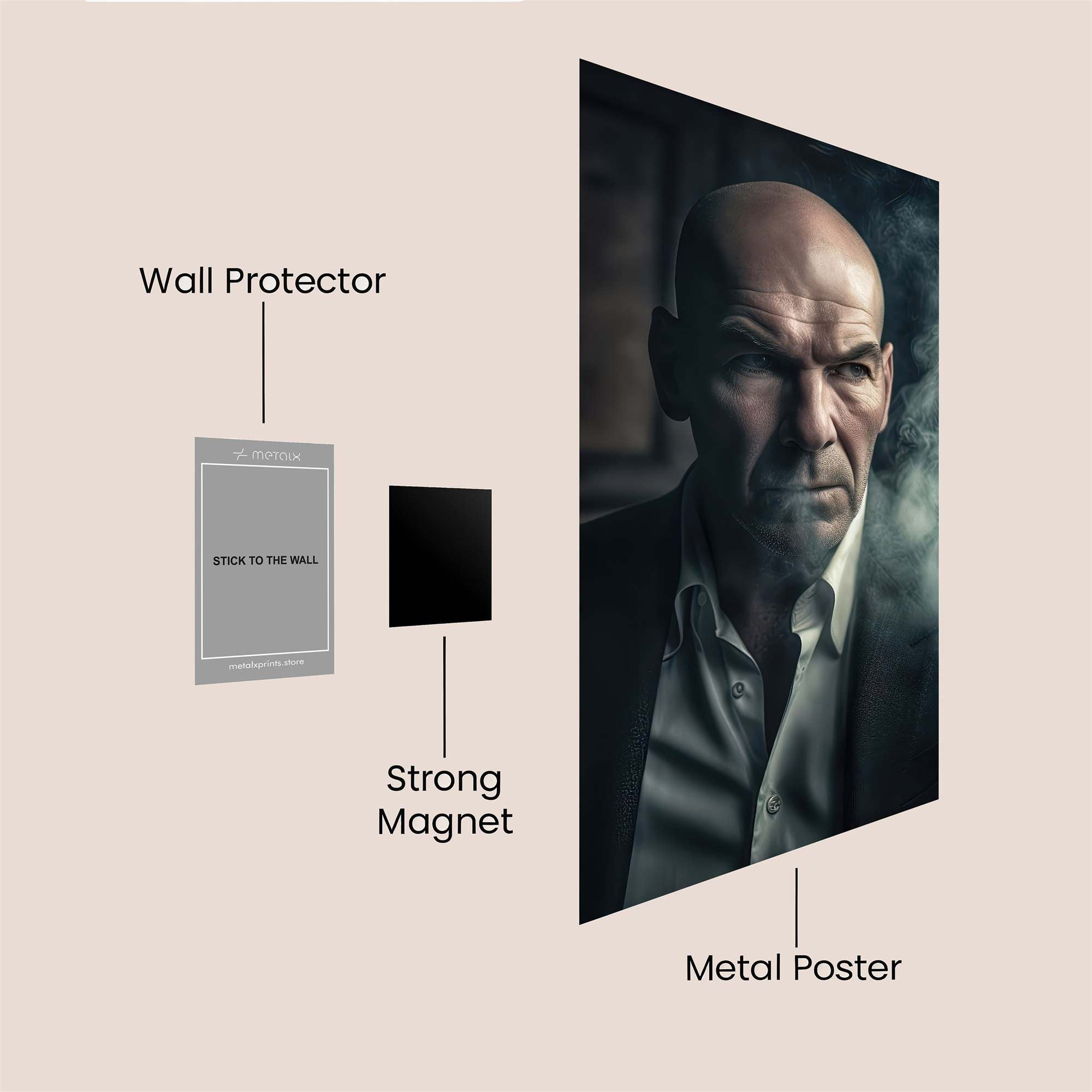Gritty Gaze Safe Wall Magnetic / M