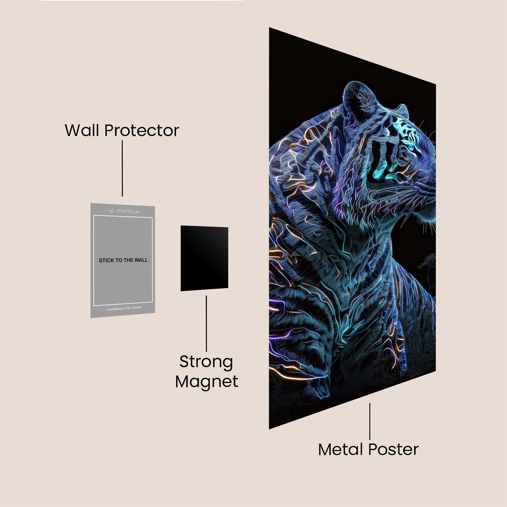 Tiger Radiant Safe Wall Magnetic / M