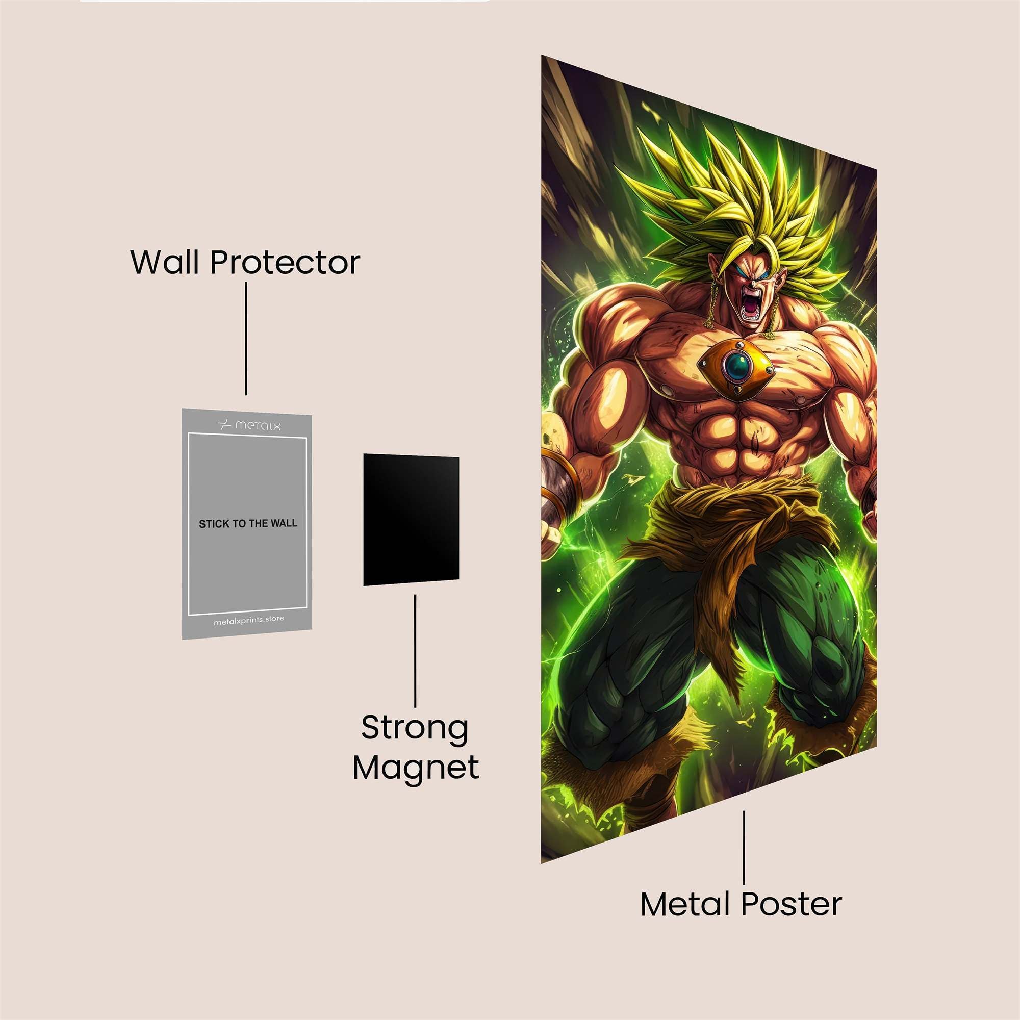 Broly Ferocious Safe Wall Magnetic / M