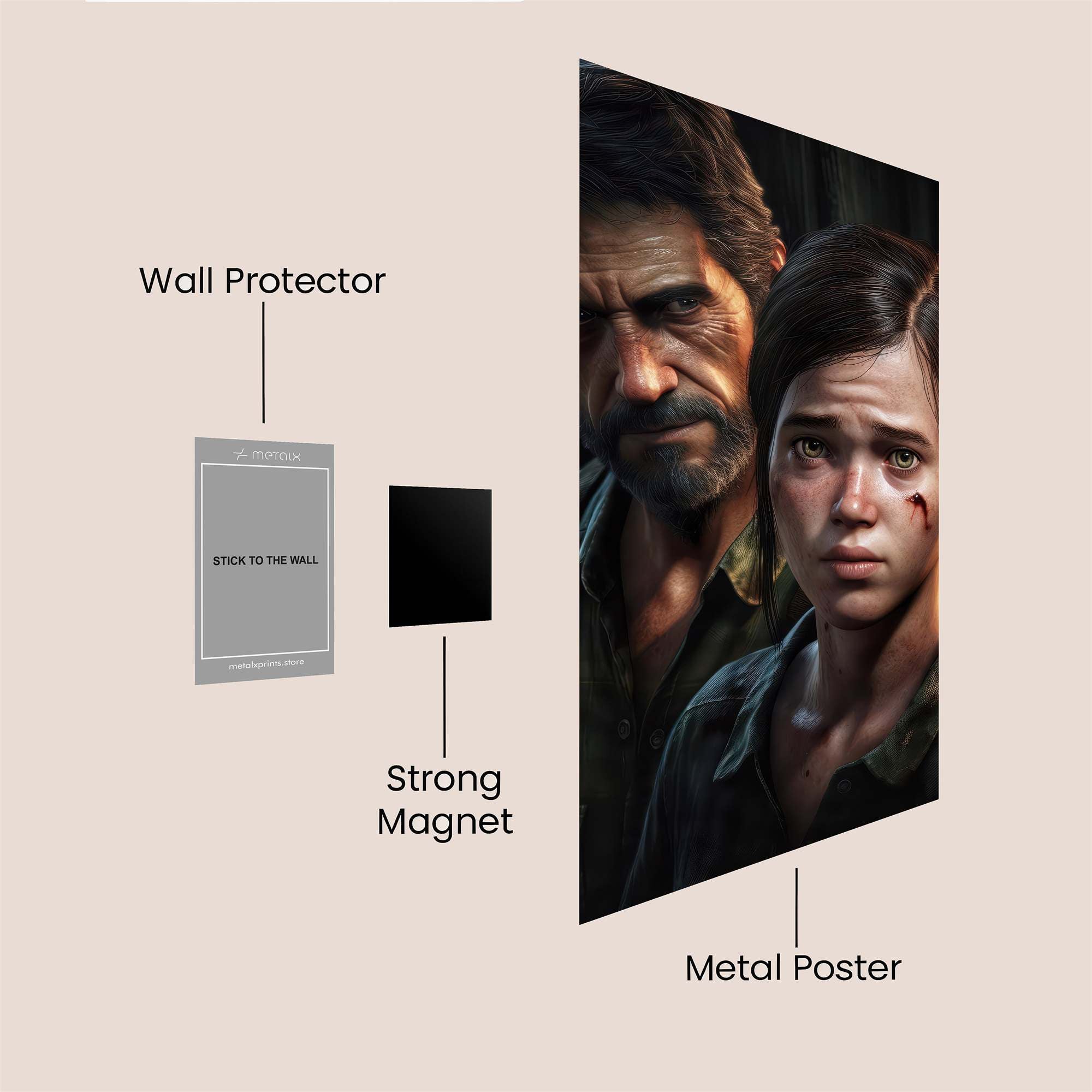 JoelDetermined, EllieResilient Safe Wall Magnetic / M