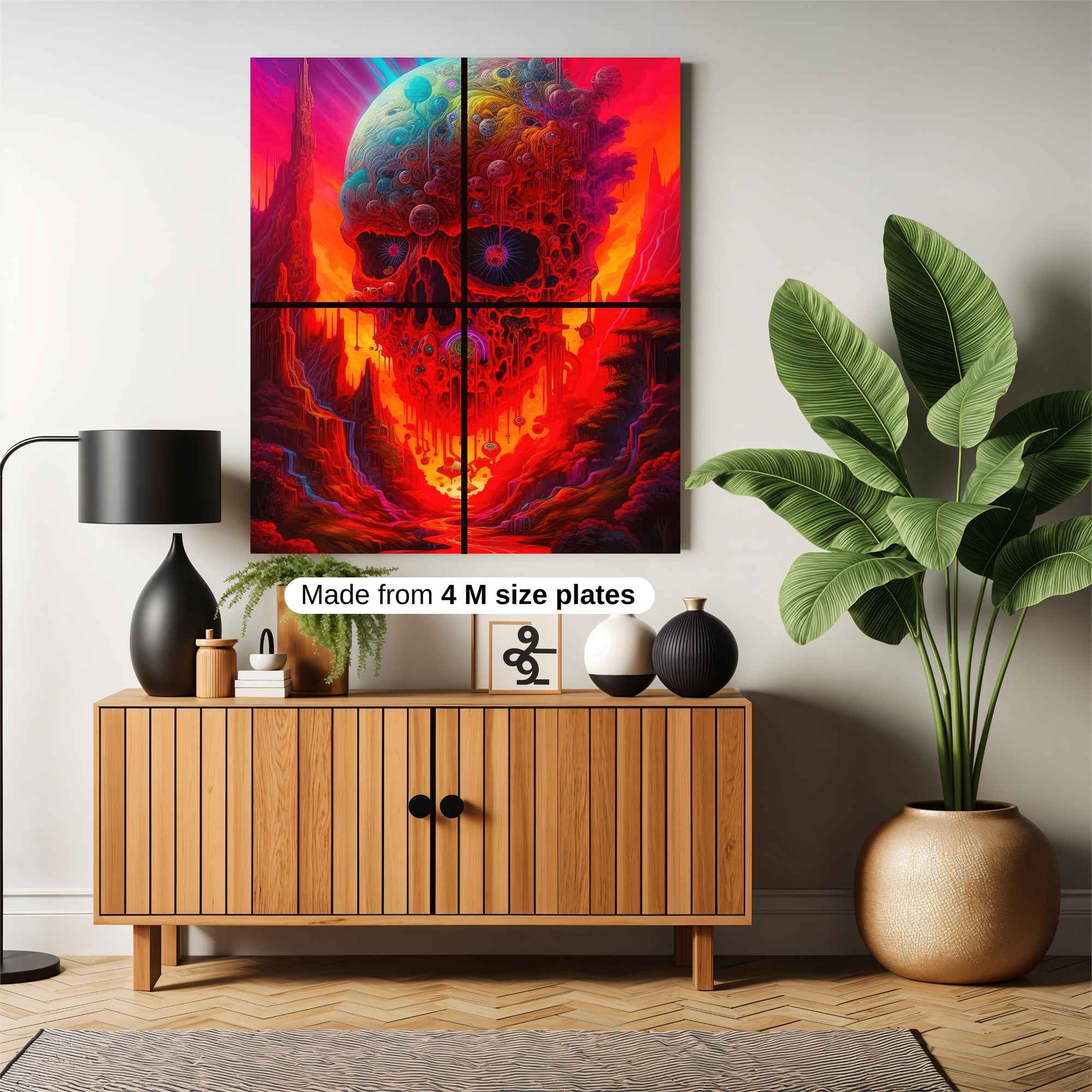 Skull Inferno Safe Wall Magnetic / M