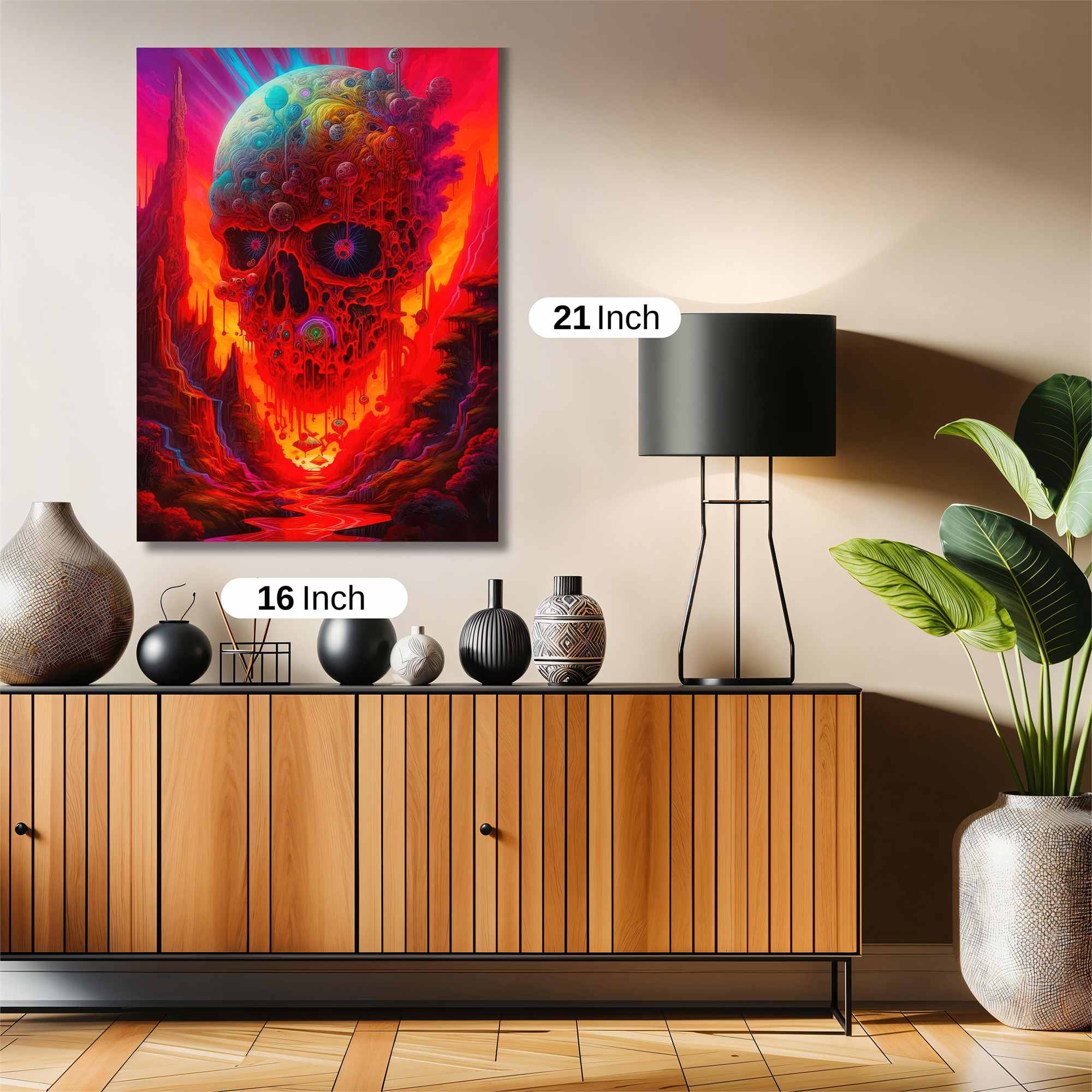 Skull Inferno Safe Wall Magnetic / M