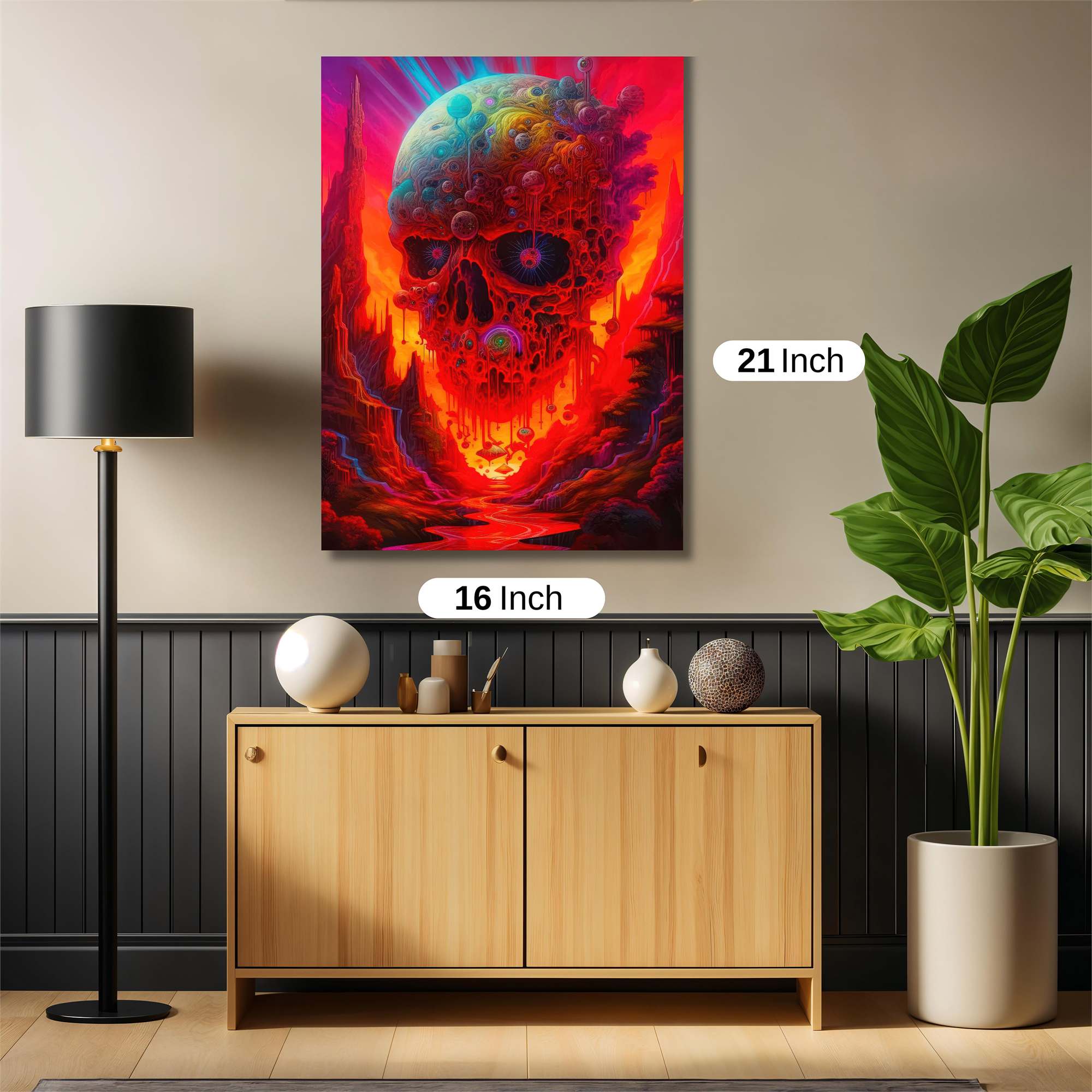 Skull Inferno Safe Wall Magnetic / M