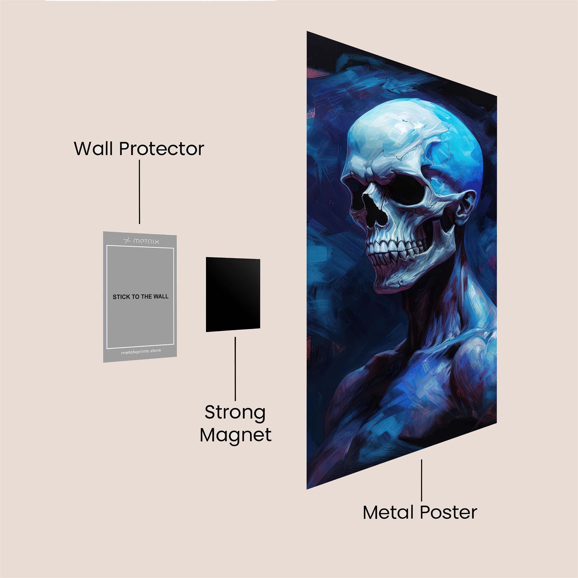 Skull Serenity Safe Wall Magnetic / M