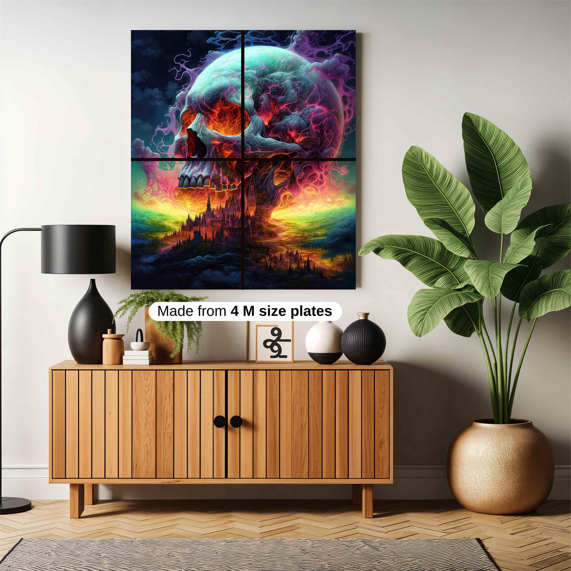 Skull Apocalypse Safe Wall Magnetic / M