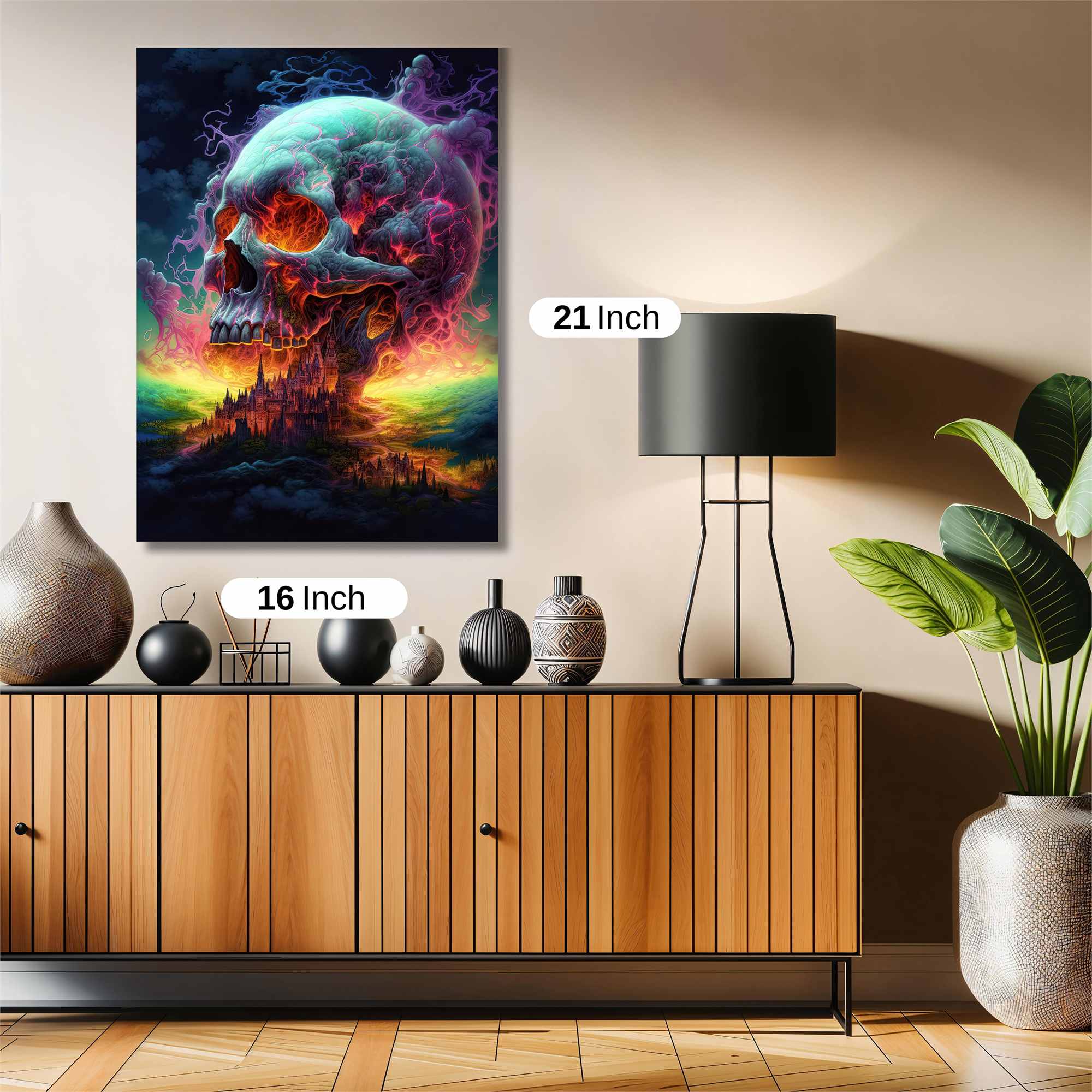 Skull Apocalypse Safe Wall Magnetic / M