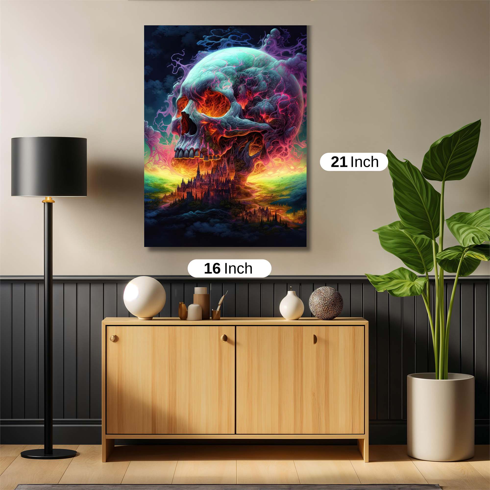 Skull Apocalypse Safe Wall Magnetic / M
