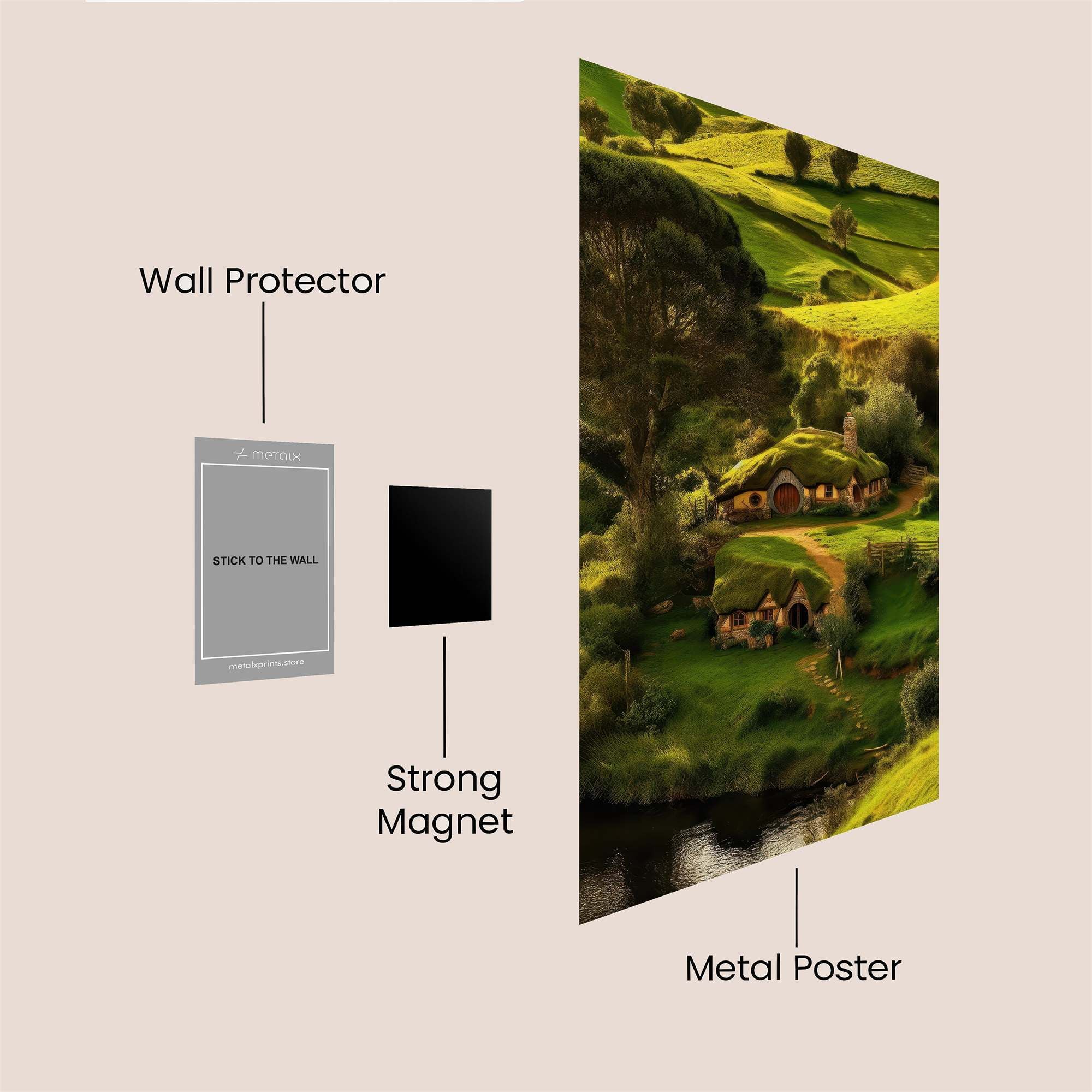 Hobbiton Tranquil Safe Wall Magnetic / M