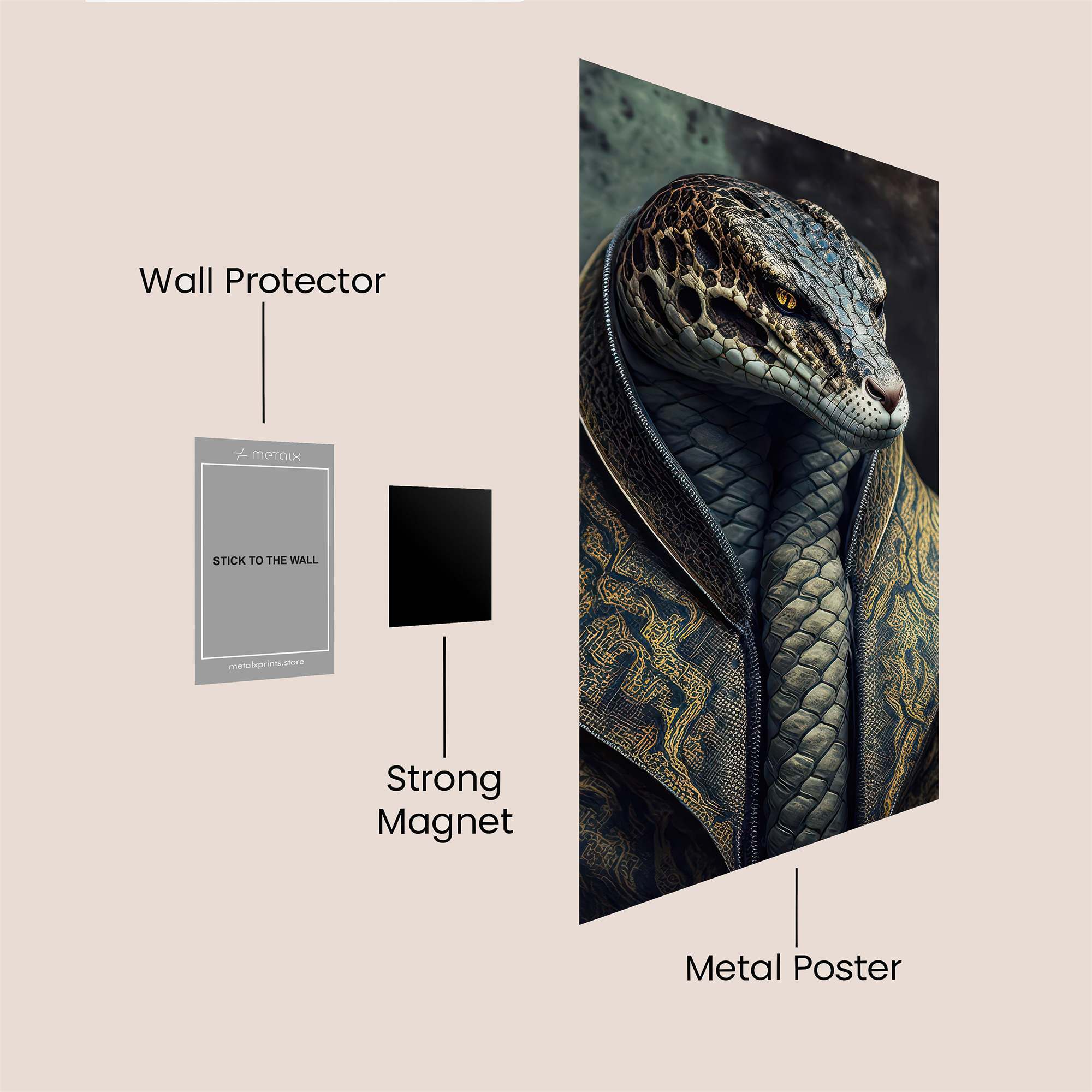 Serpentine Elegance Safe Wall Magnetic / M