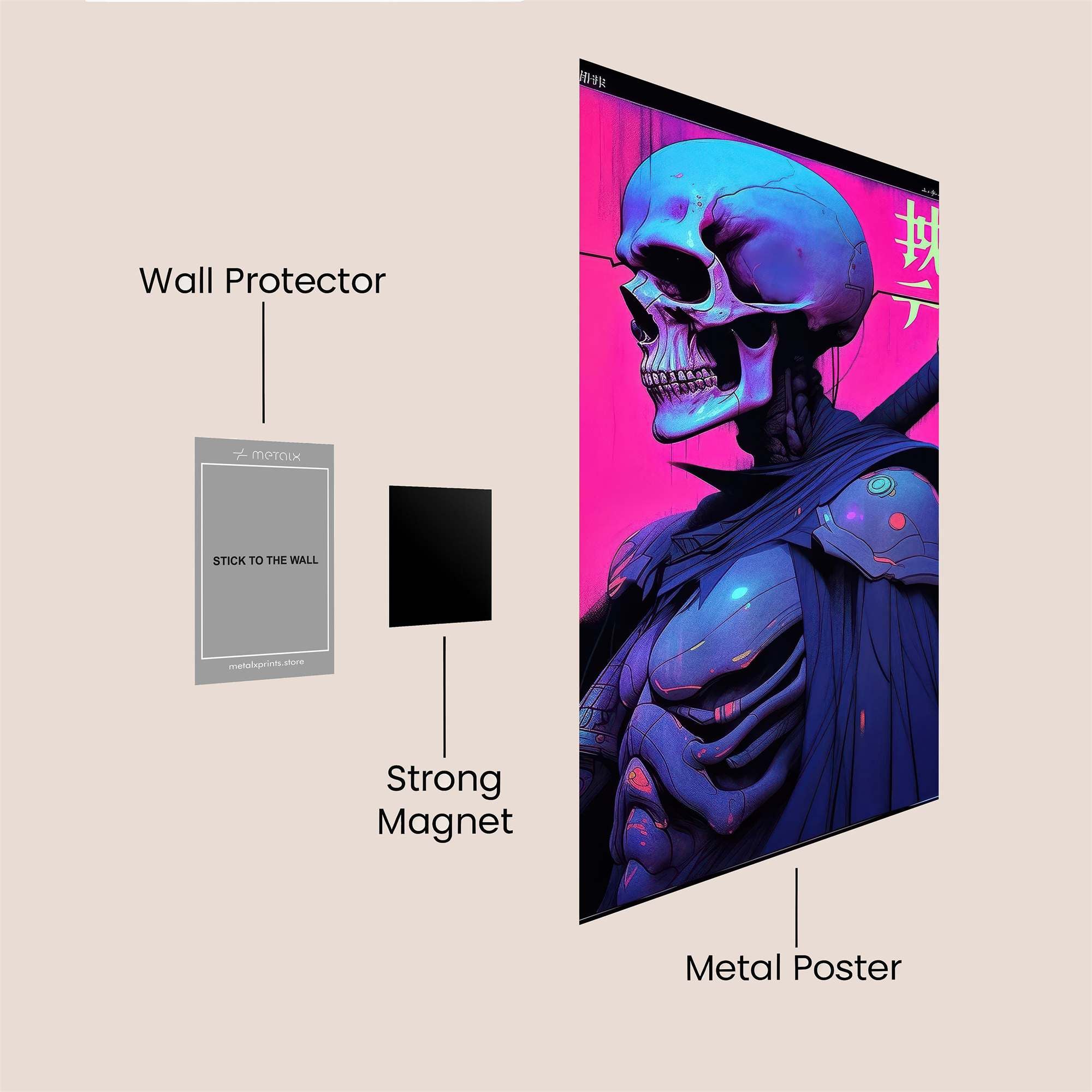Skeleton Serenity Safe Wall Magnetic / M