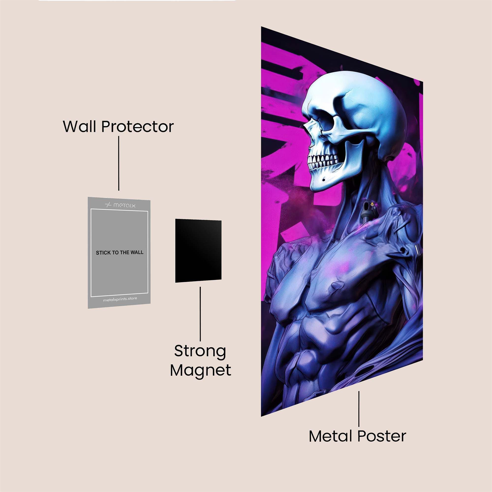 Skull Serenity Safe Wall Magnetic / M