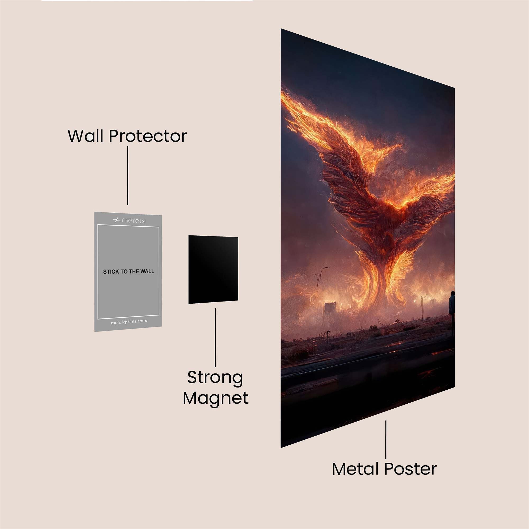 Phoenix Ascend Safe Wall Magnetic / M