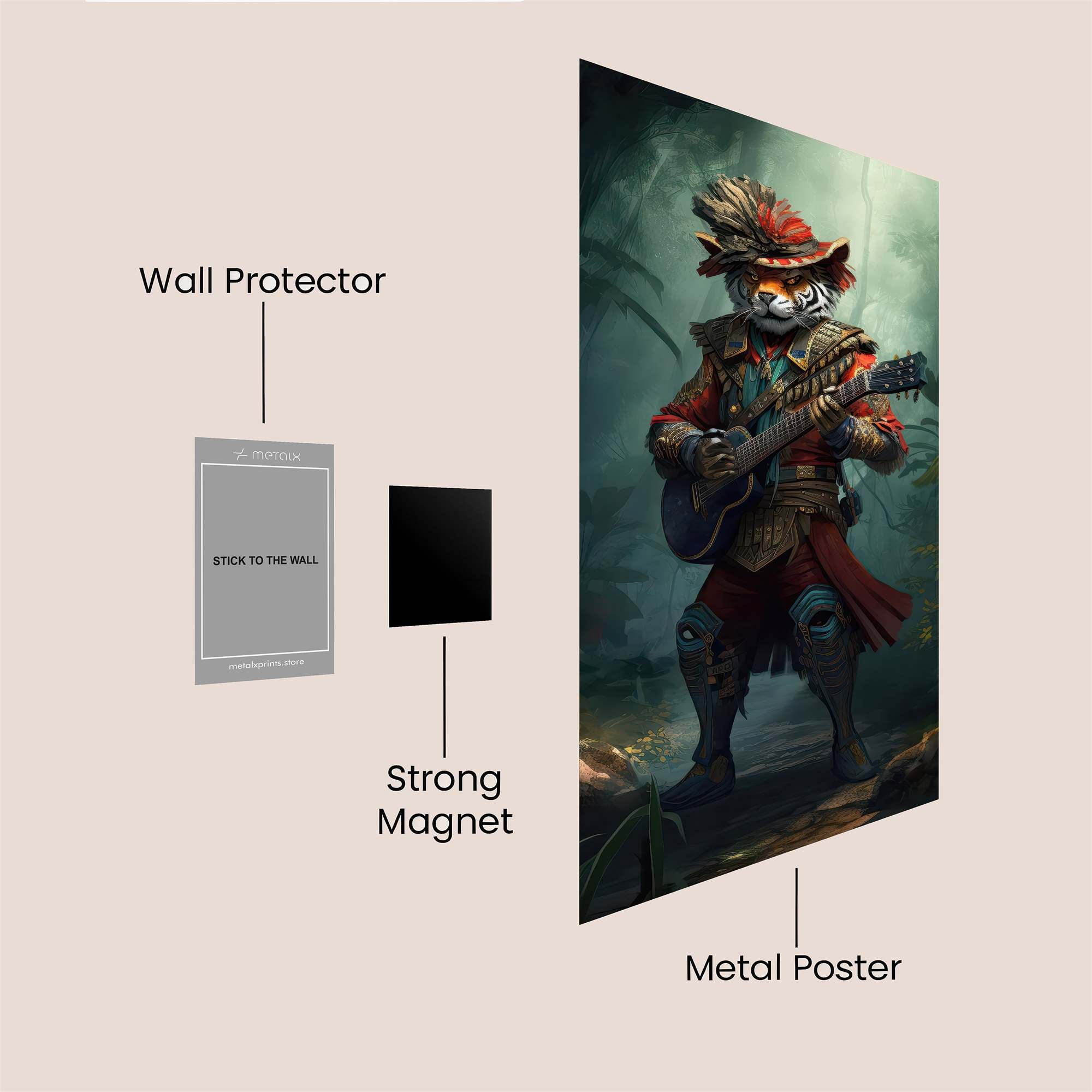 Tiger Troubadour Safe Wall Magnetic / M