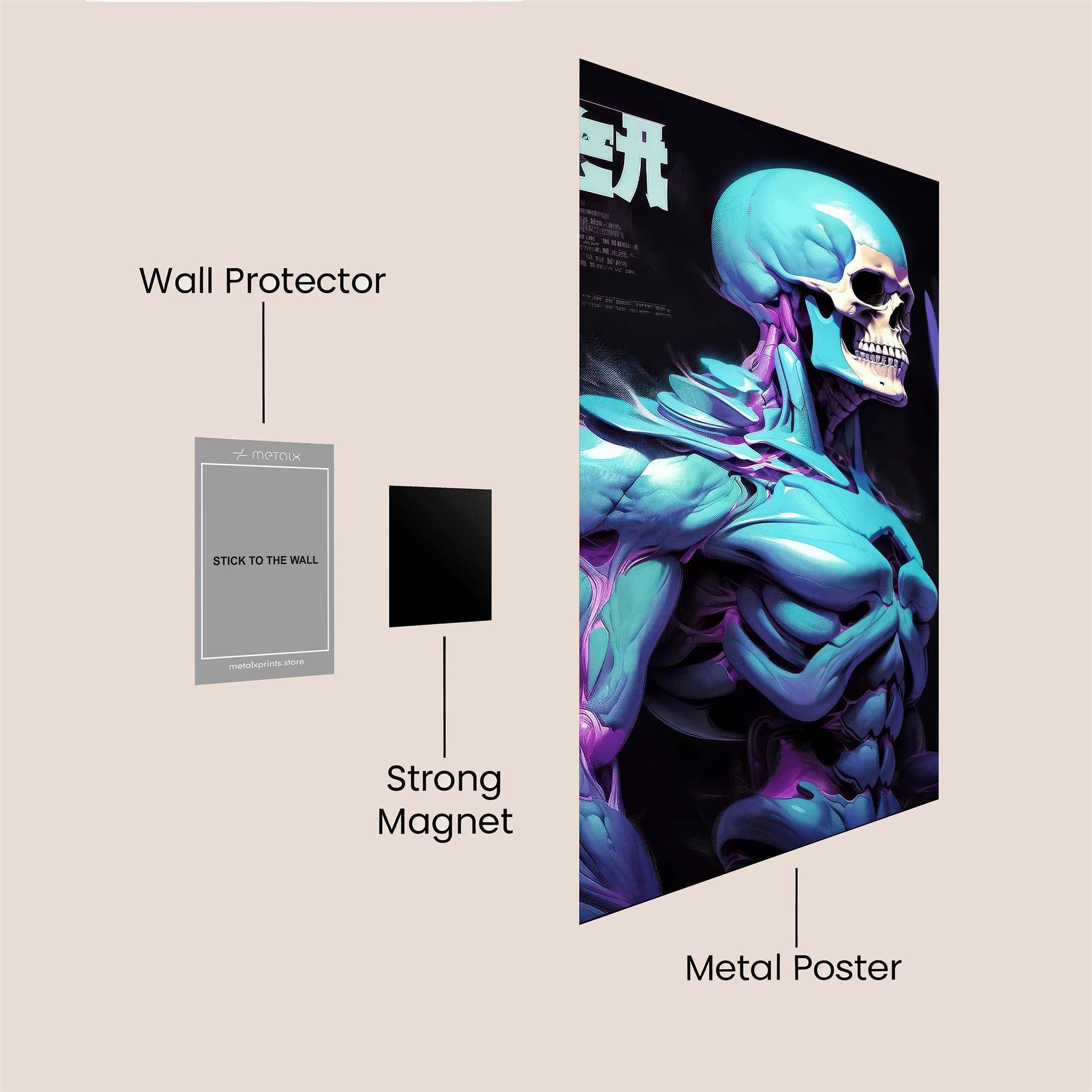 Skeleton Serenity Safe Wall Magnetic / M