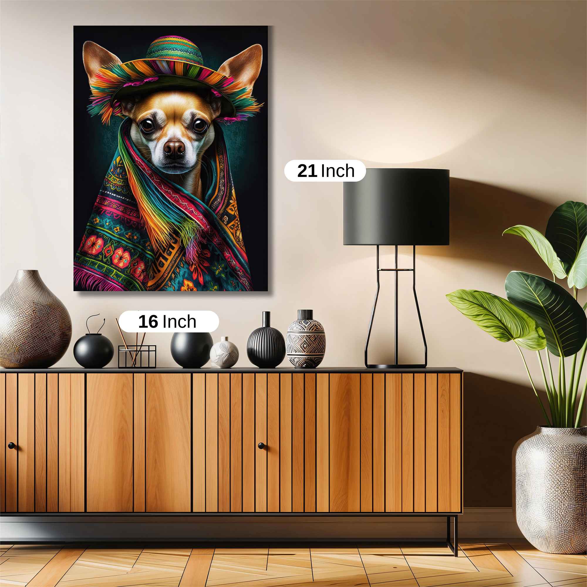 Chihuahua Fiesta Safe Wall Magnetic / M