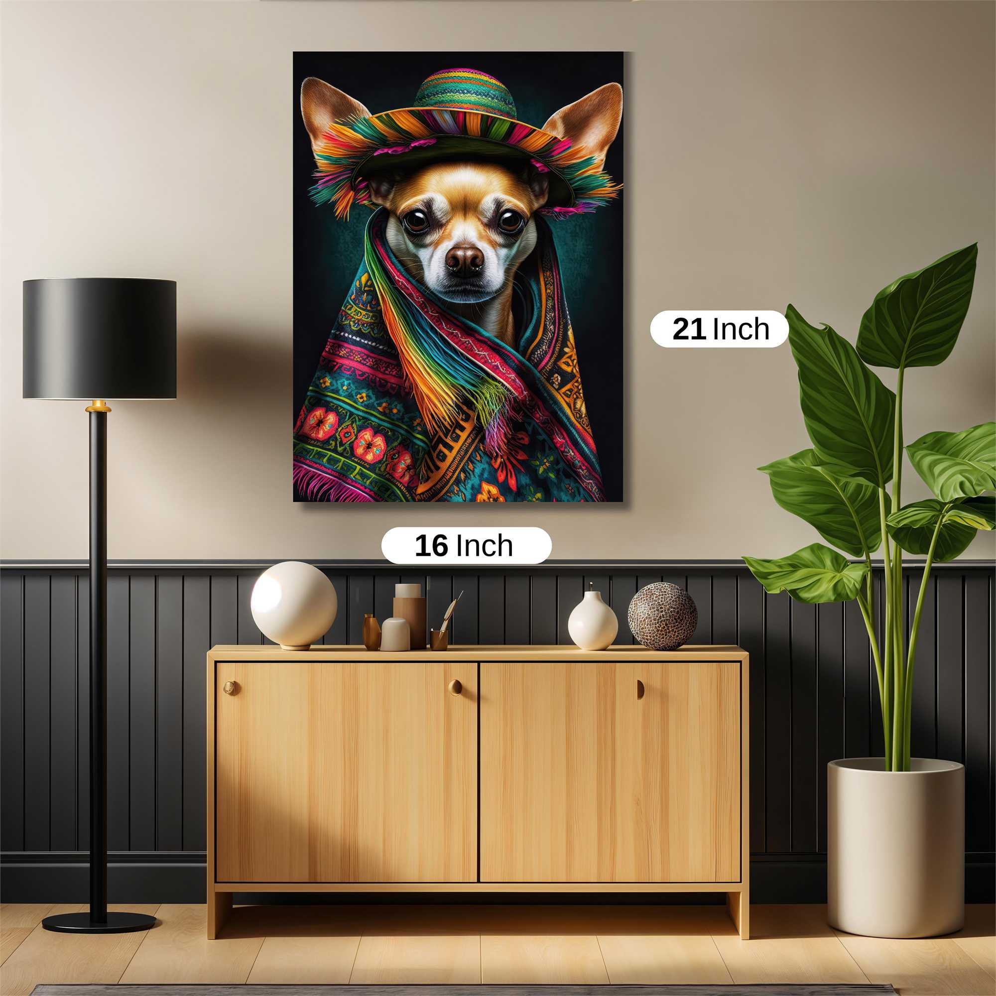 Chihuahua Fiesta Safe Wall Magnetic / M